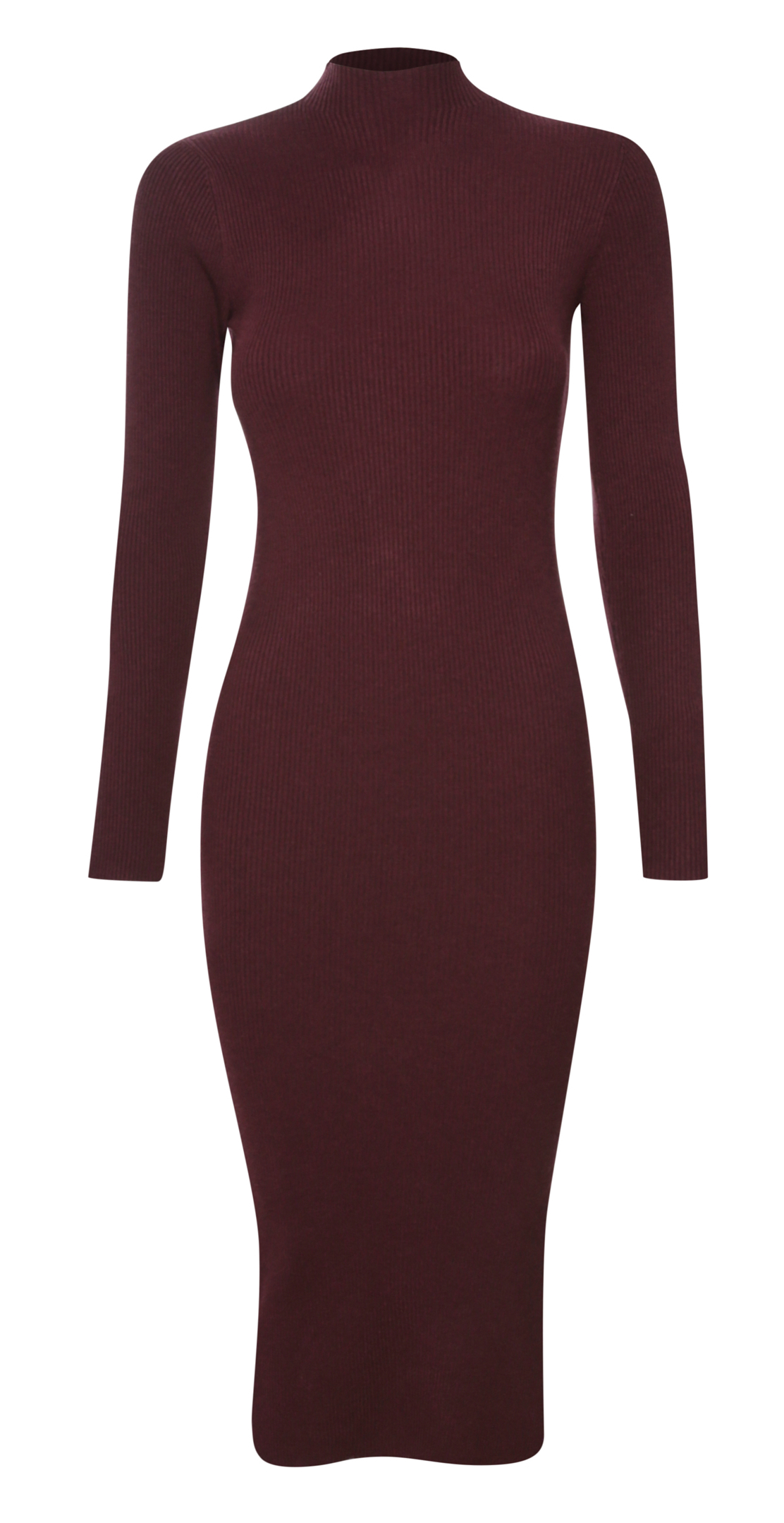 Long Sleeve Turtleneck Midi Dress