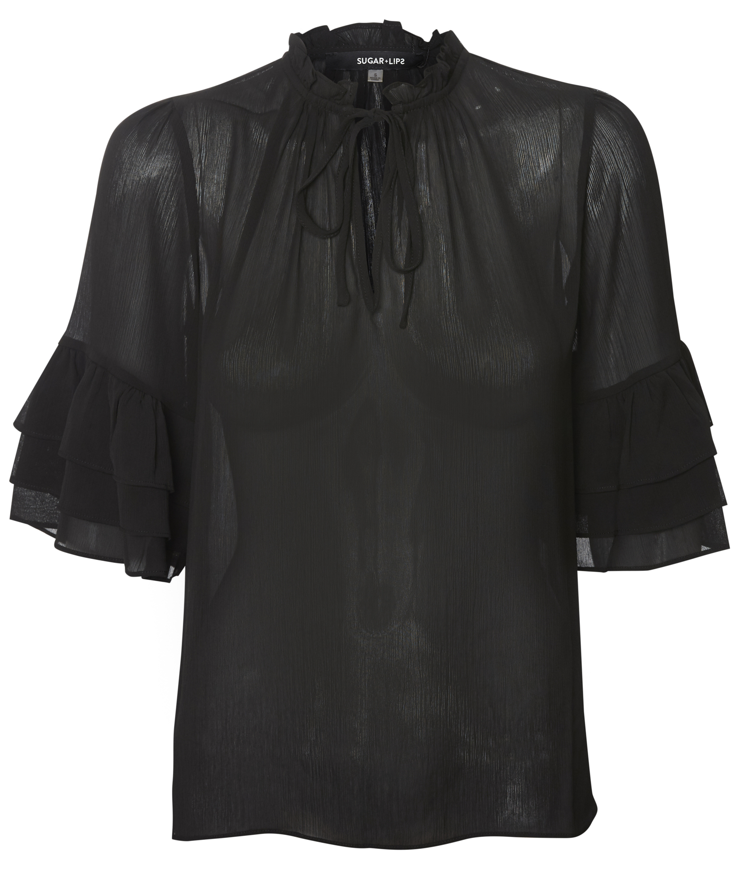 Tiered Sleeve V-Neck