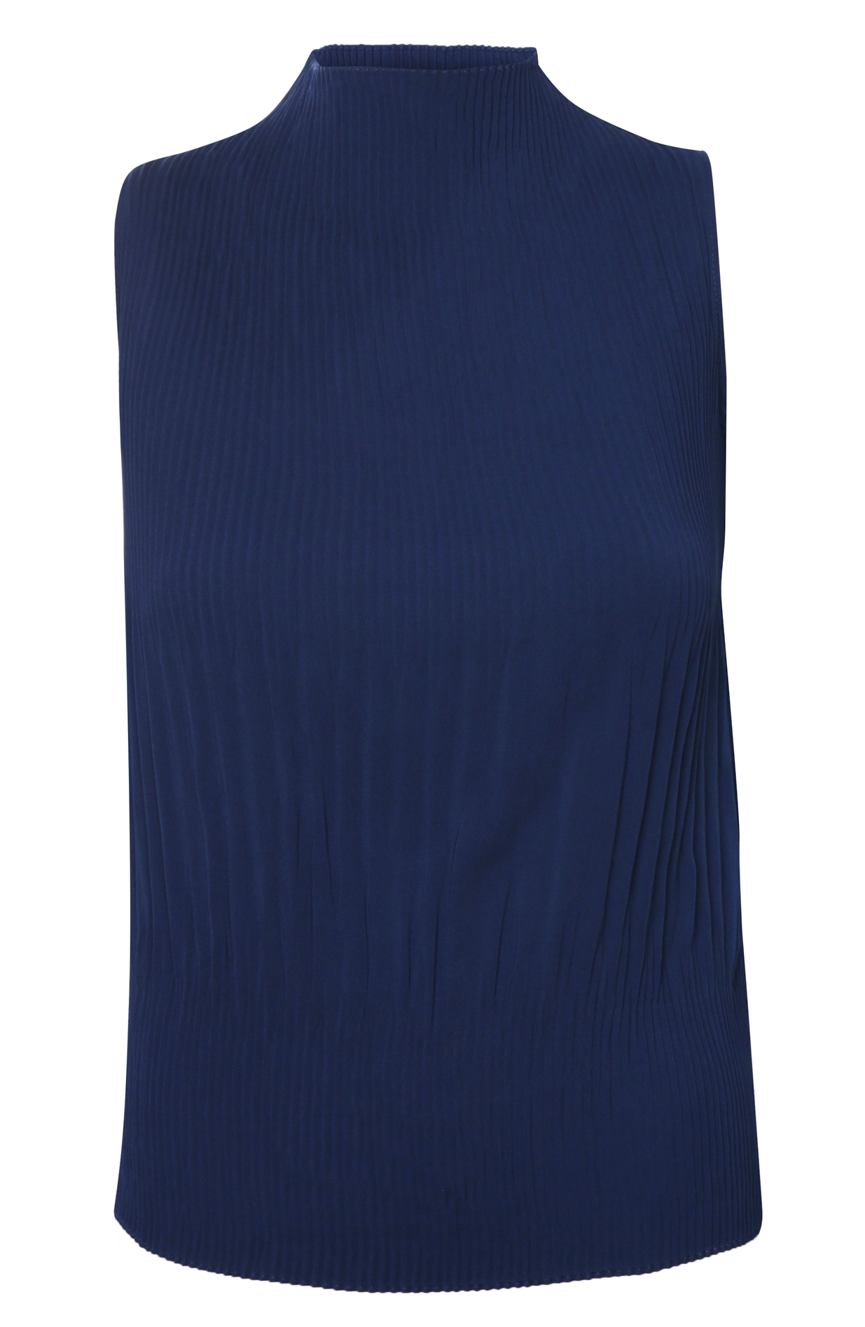 Sleeveless Pleated Blouse