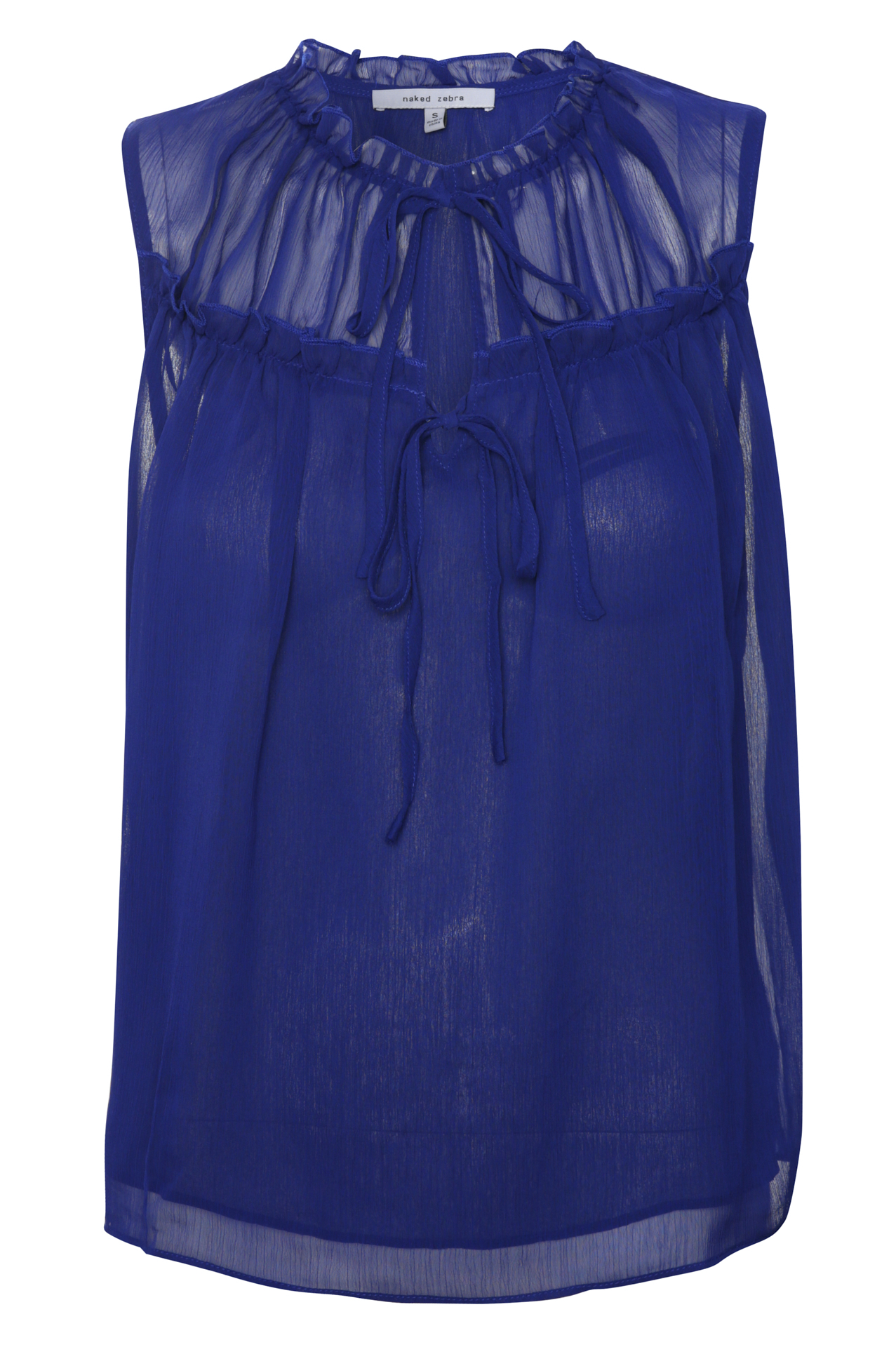 Sleeveless Split Neck Blouse