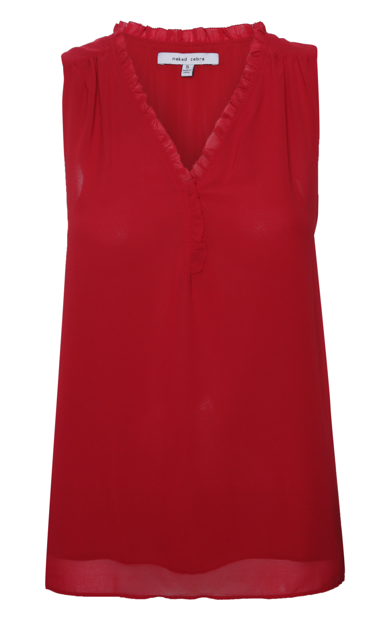 Sleeveless V Neck Blouse