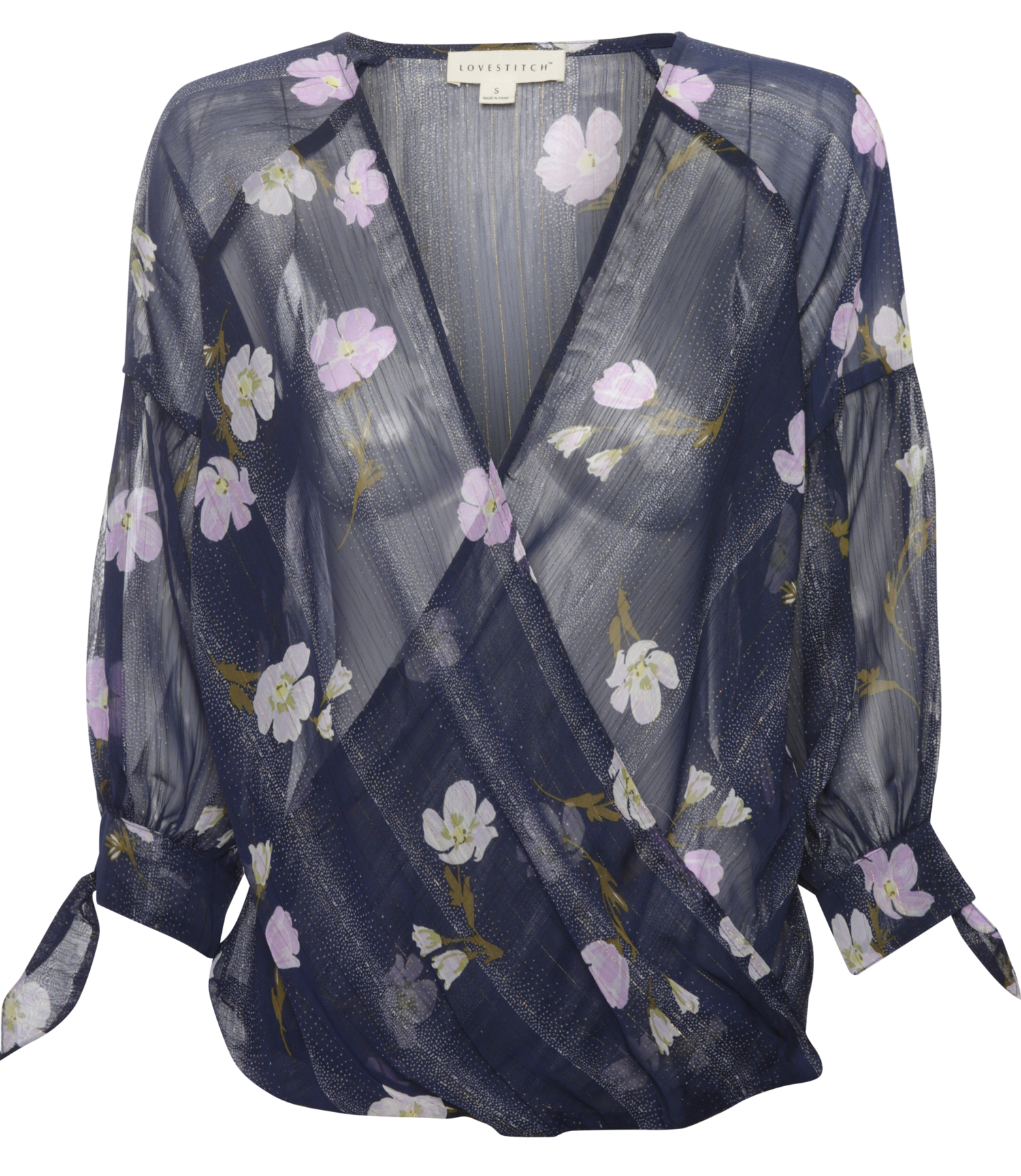 Printed Surplice Top