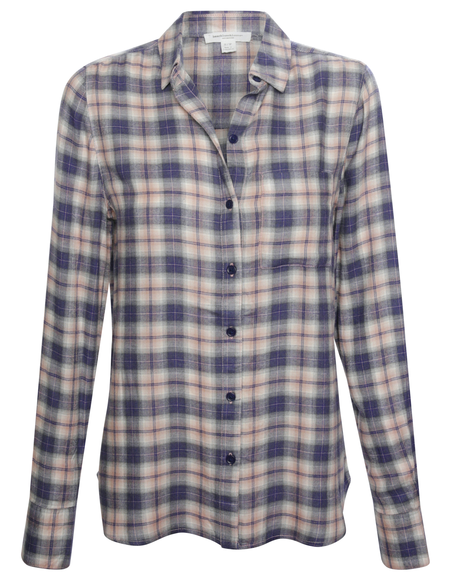 Beach Lunch Lounge Long Sleeve Plaid