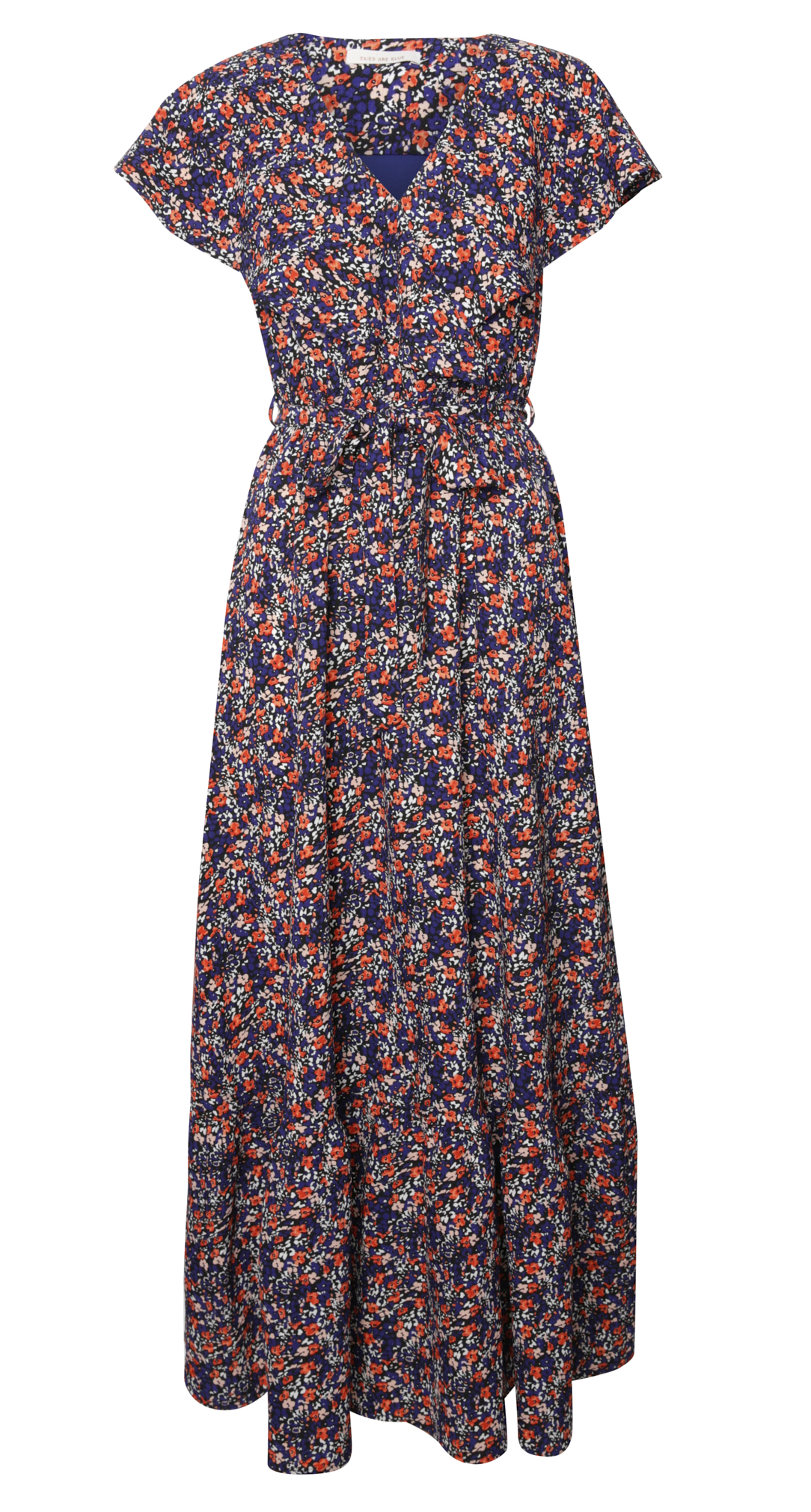 Ruffled Printed Maxi Dress