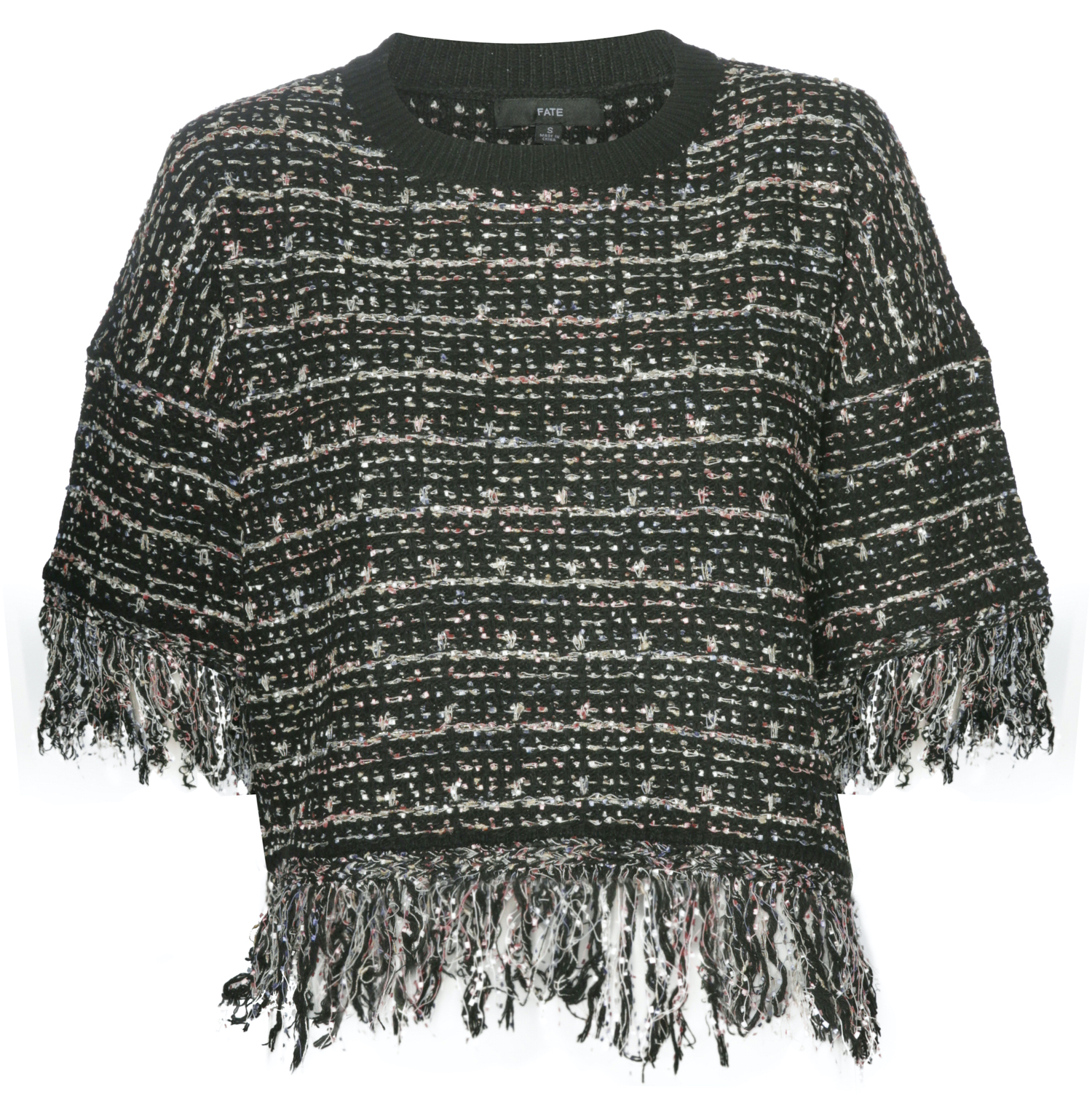 Fringe Tweed Sweater