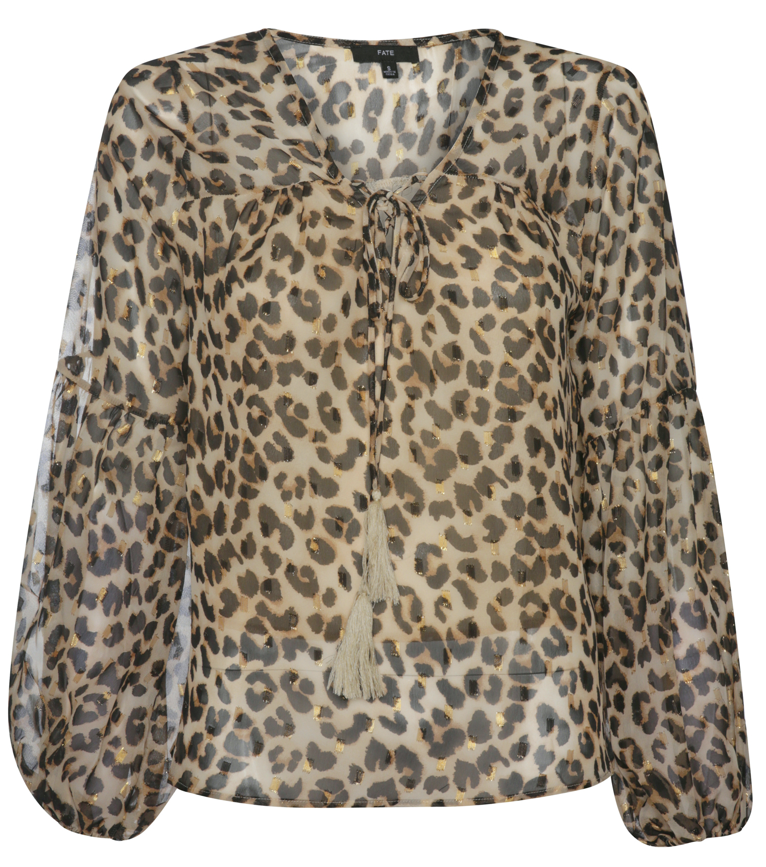 Metallic Leopard Print Blouse