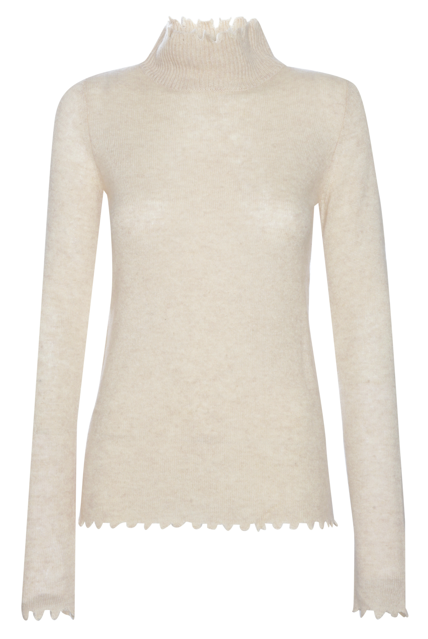 Cashmere Blend Distressed Sweater