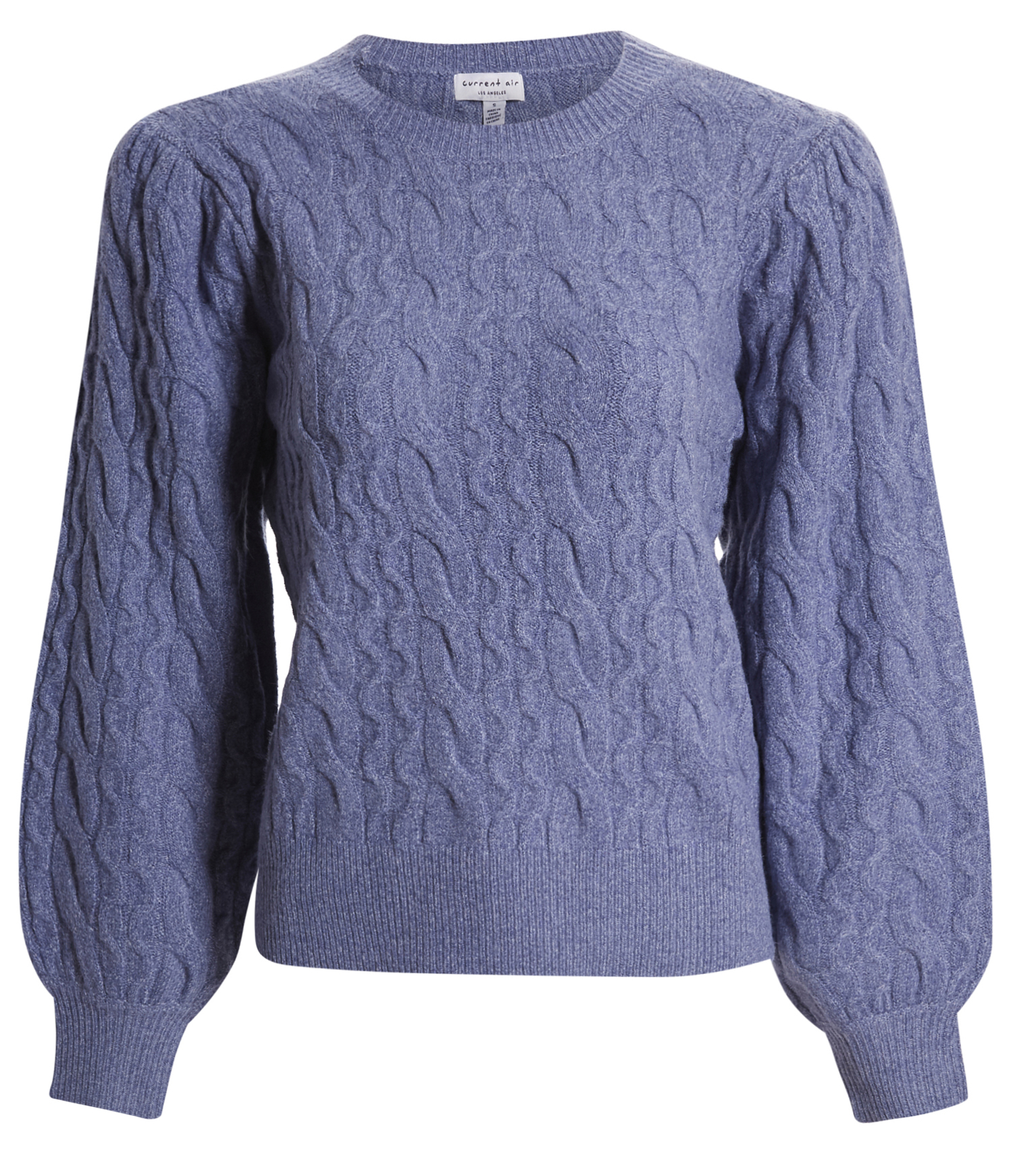Puff Sleeve Cable Knit Sweater