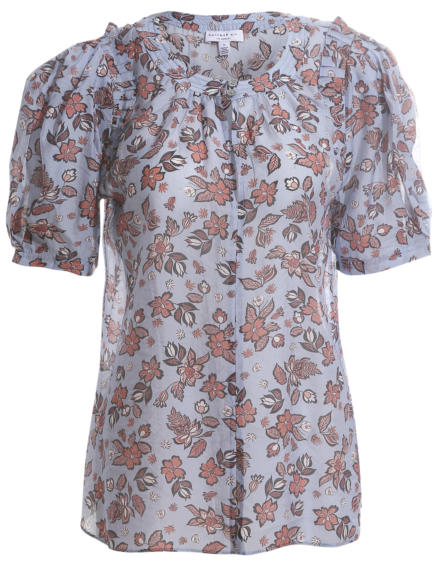 Printed Puff Sleeve Blouse