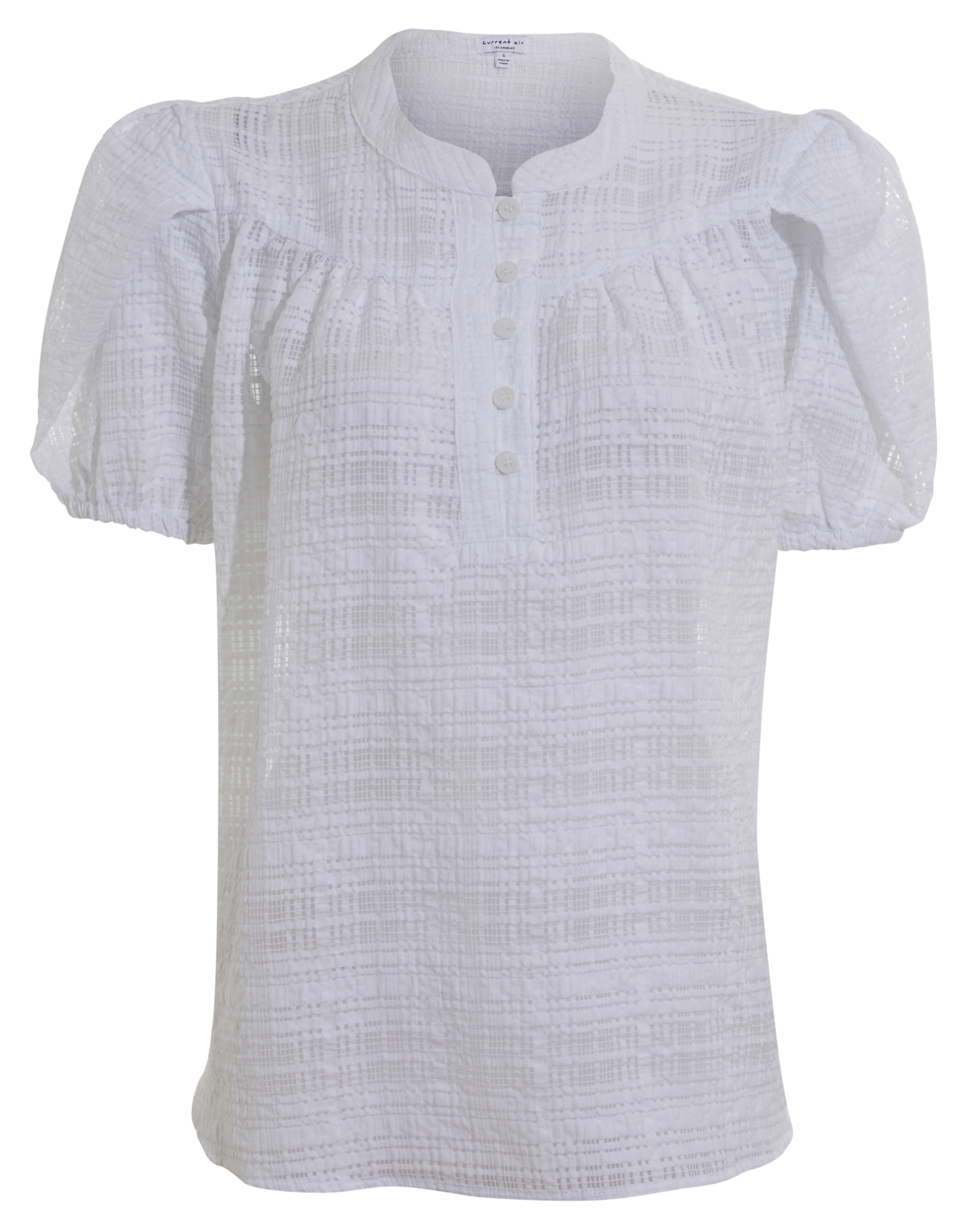 Current Air Short Sleeve Textured Blouse