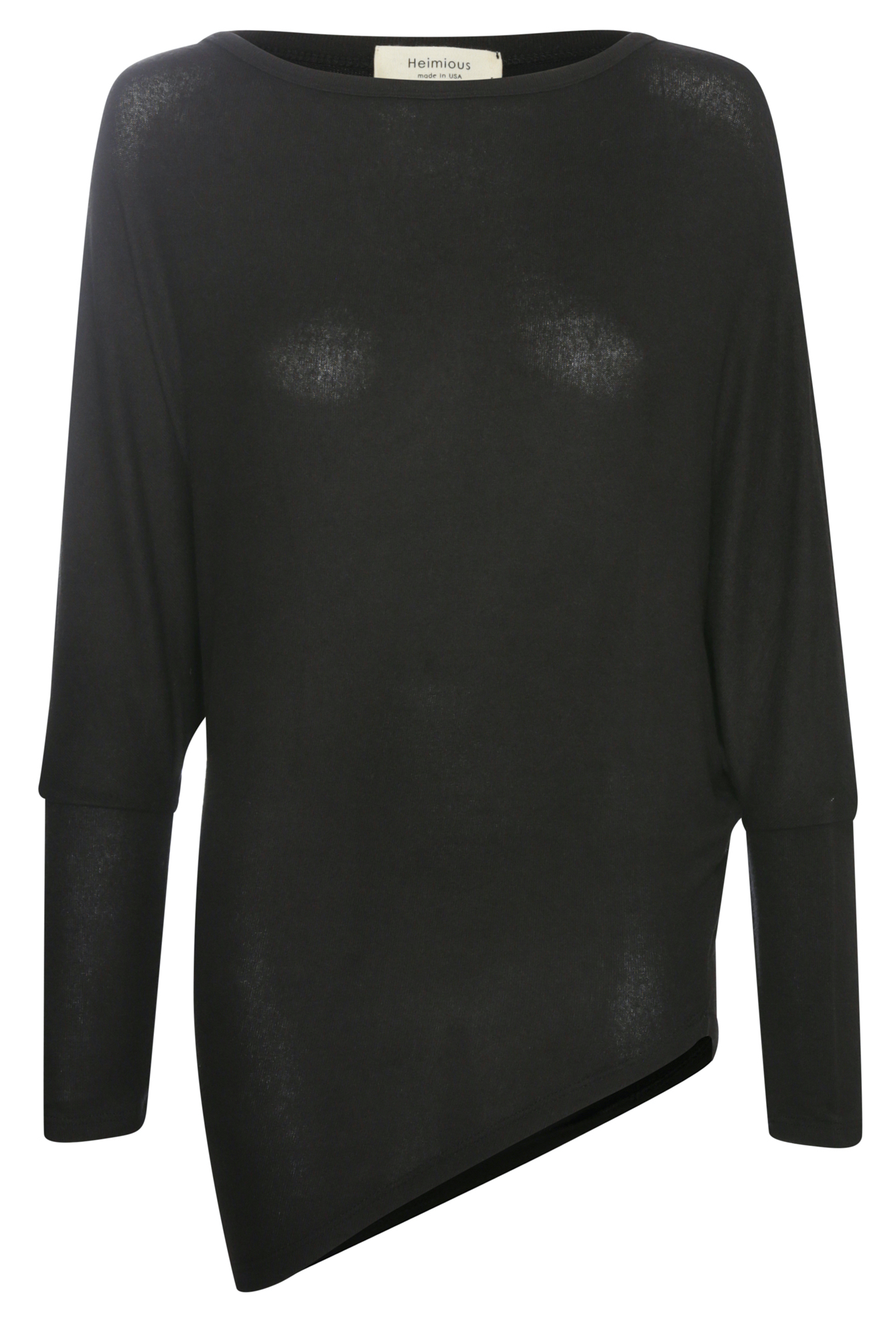 Long Sleeve Brushed Asymmetrical Hem Top