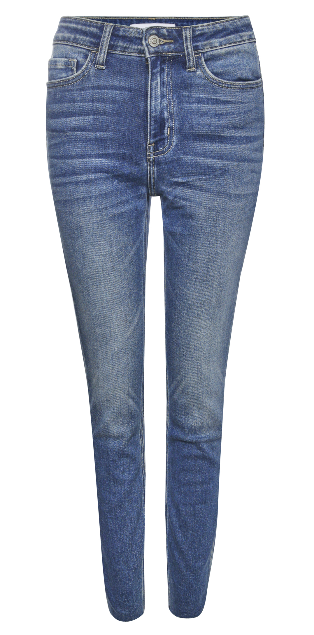 High Rise Clean Cut Hem Crop Denim
