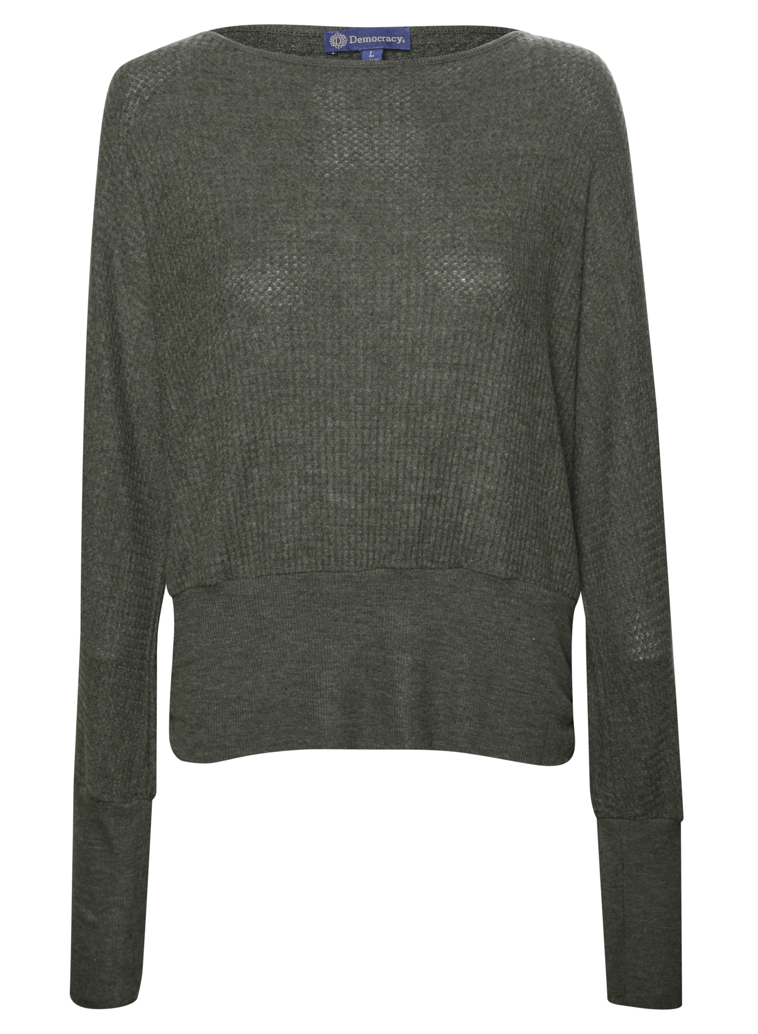 Democracy Blouson Sleeve Boat Neck Knit Top