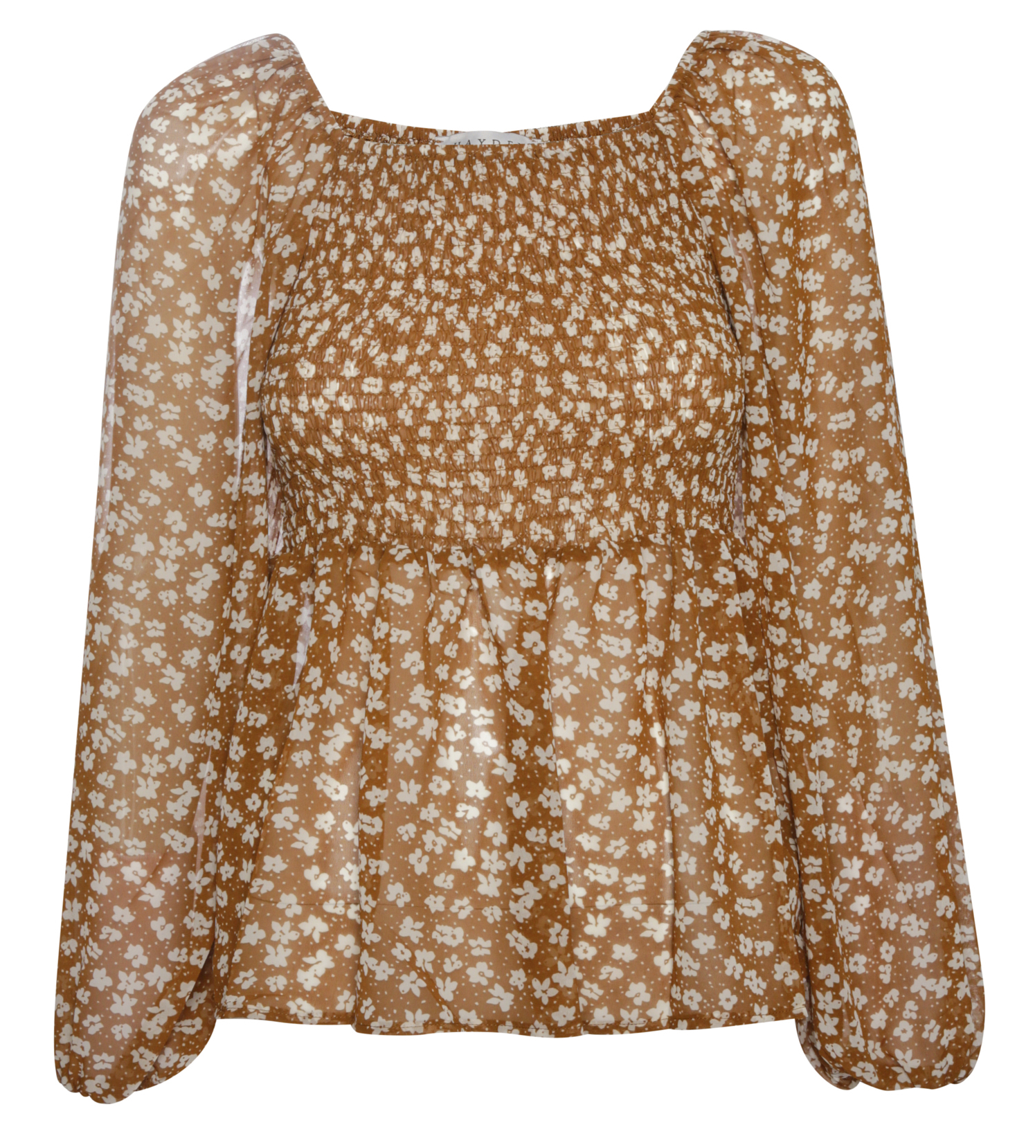 Square Neck Peplum Top