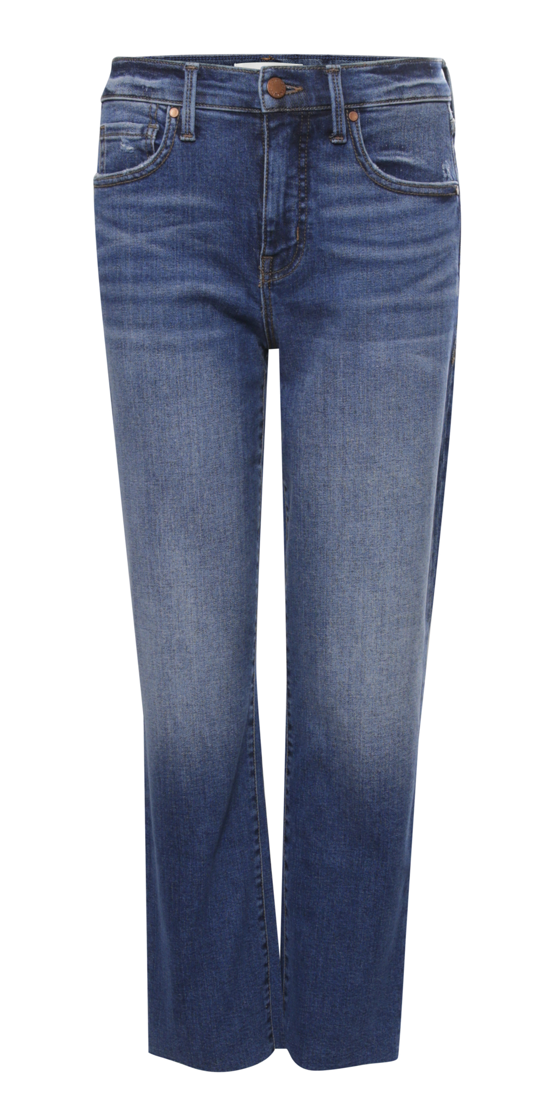 Level 99 Raw Hem Straight Leg