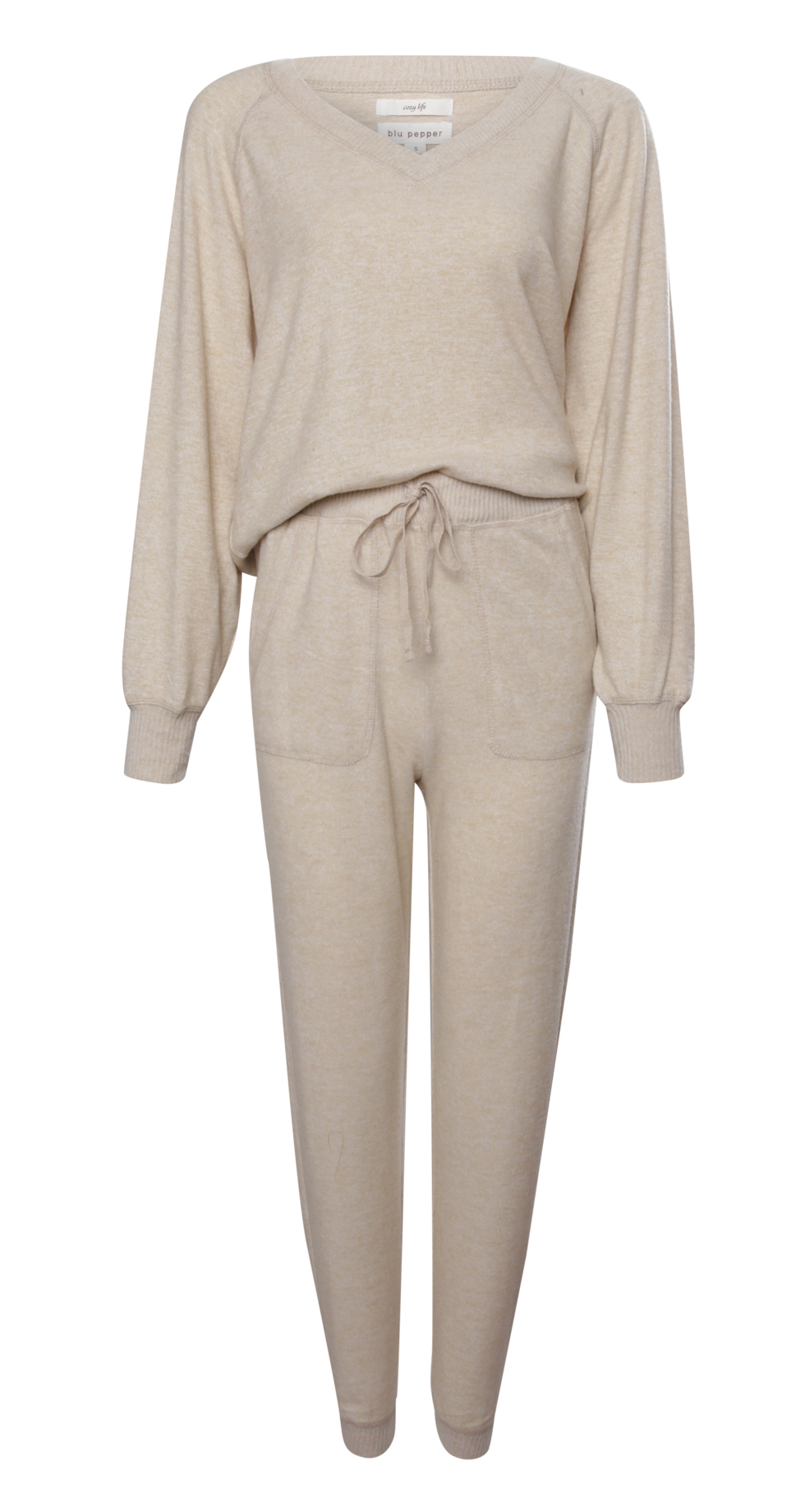 Contrast Knit Combo Set