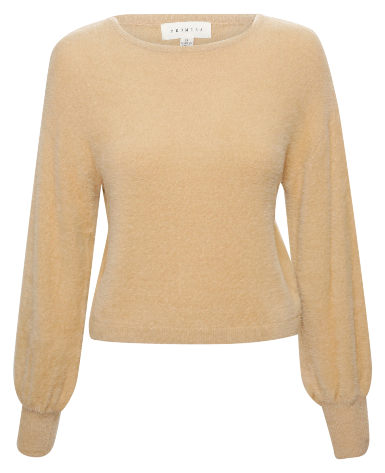 Fuzzy Crew Neck Sweater