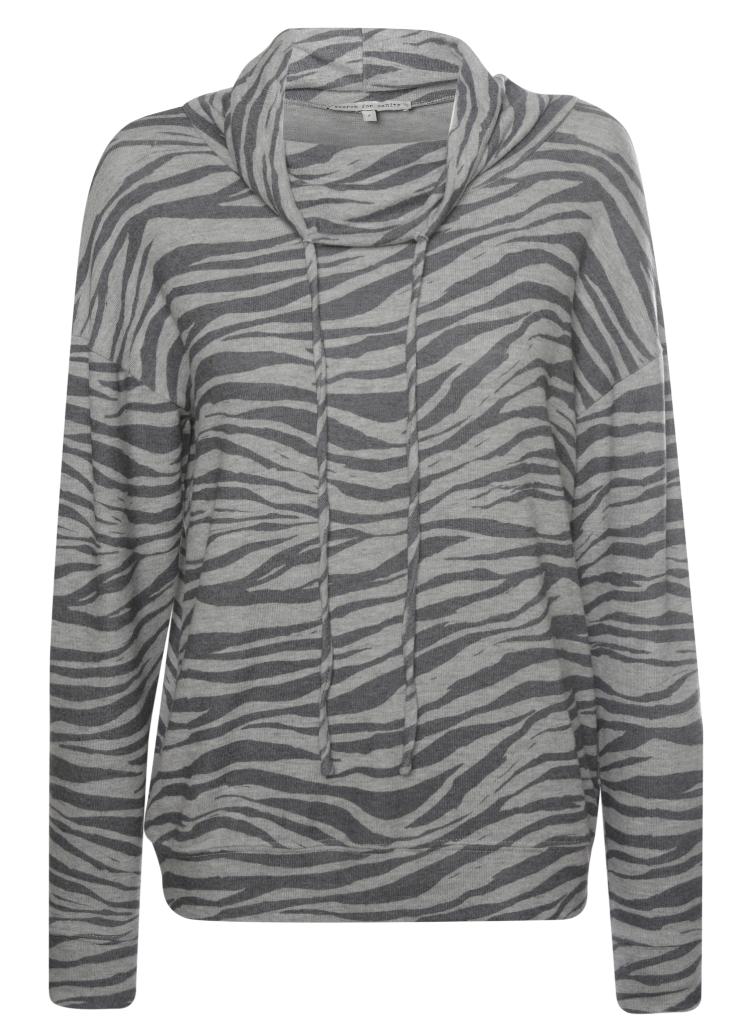 Search For Sanity Cowl Neck Drawstring Pullover