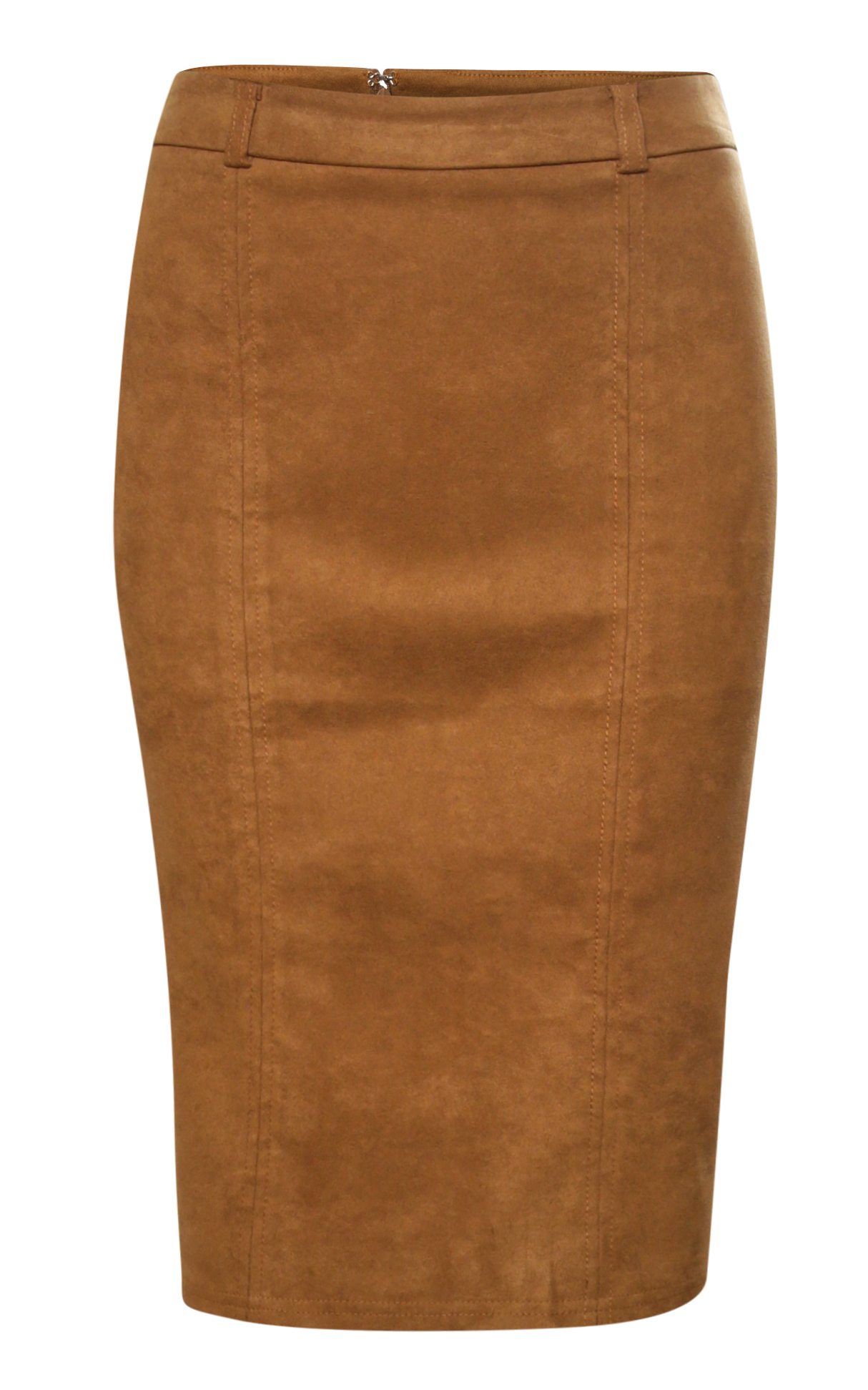 Suede Pencil Skirt