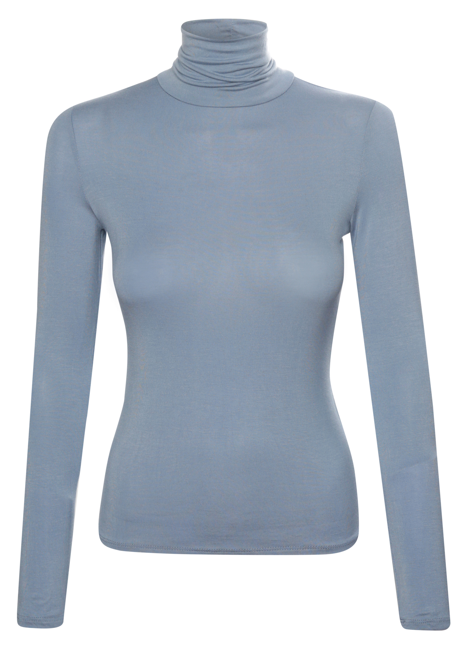 Fitted Turtleneck Long Sleeve Top