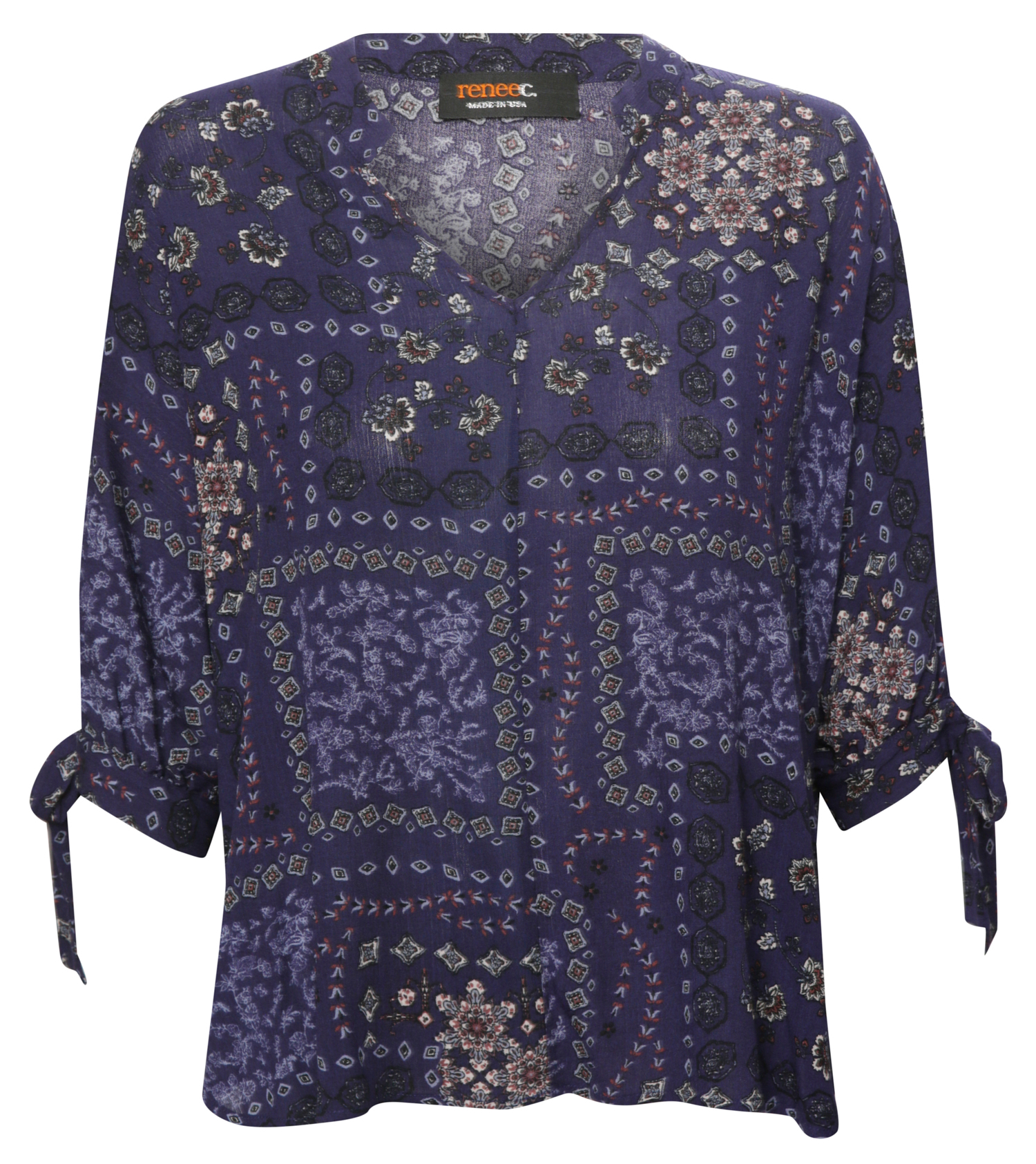 Printed 3/4 Sleeve Blouse