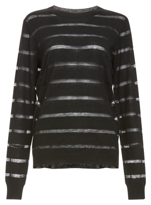 Sheer Striped Lightweight Knit Sweater