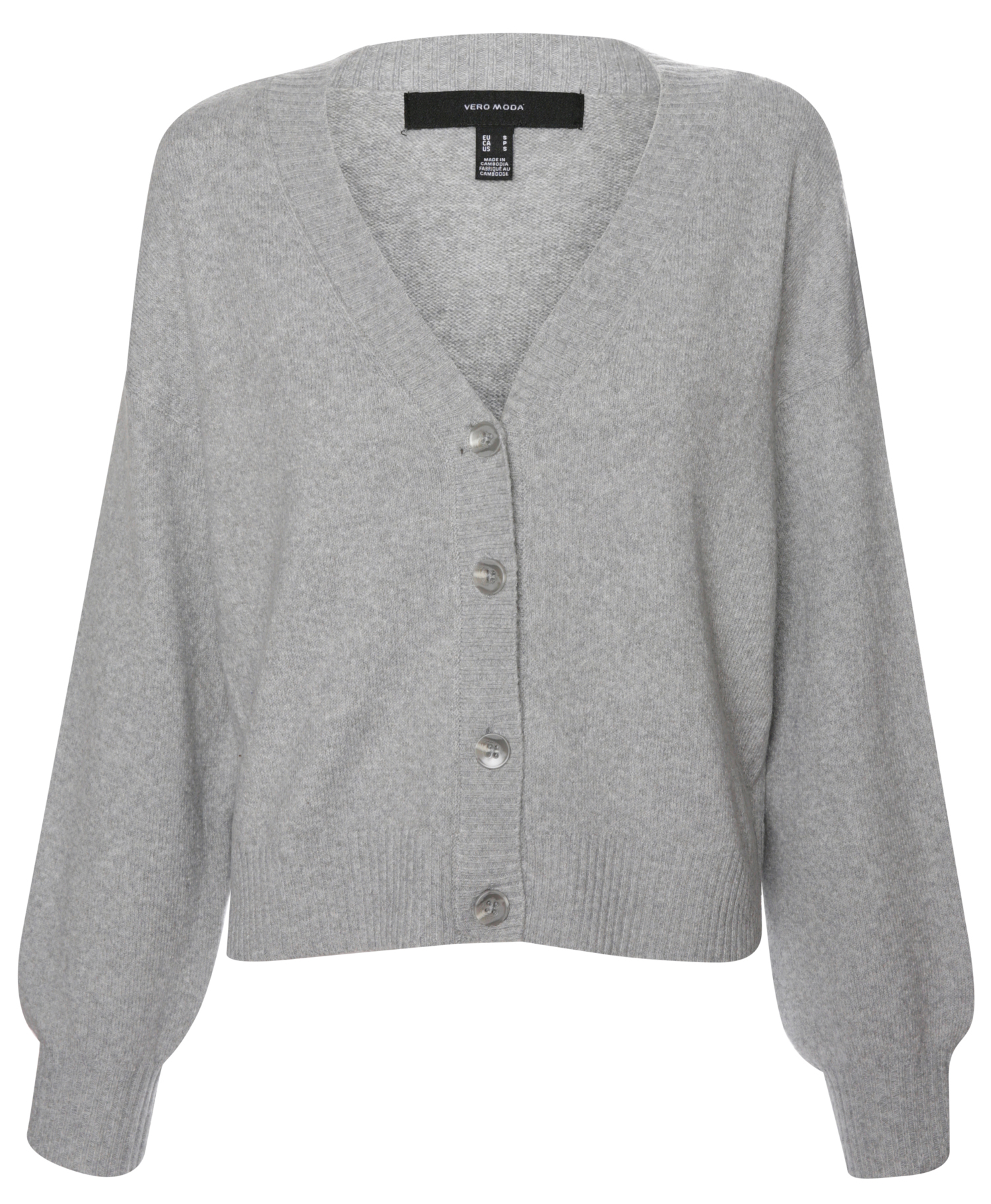 V-Neck Button Cardigan