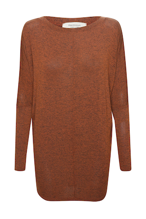 Boat Neck Long Sleeve Hacci Top