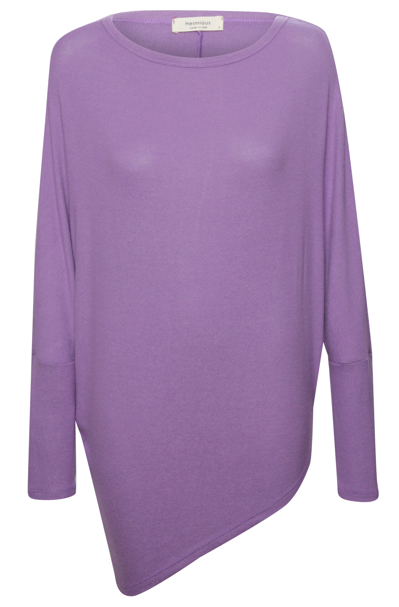 Long Sleeve Brushed Asymmetrical Hem Top