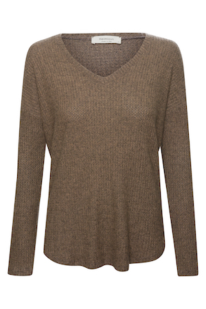 Long Sleeve Brushed Waffle Knit Top