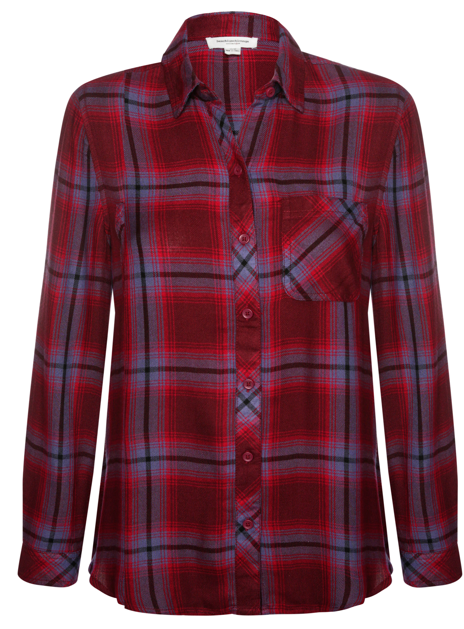 Beach Lunch Lounge Plaid Button Down