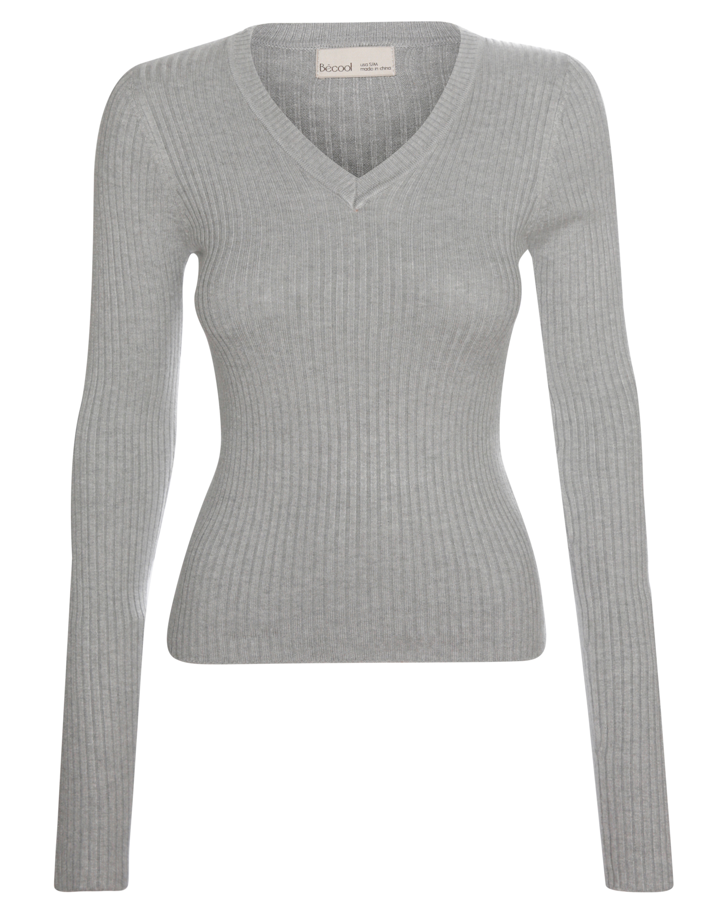 V-Neck Ribbed Top