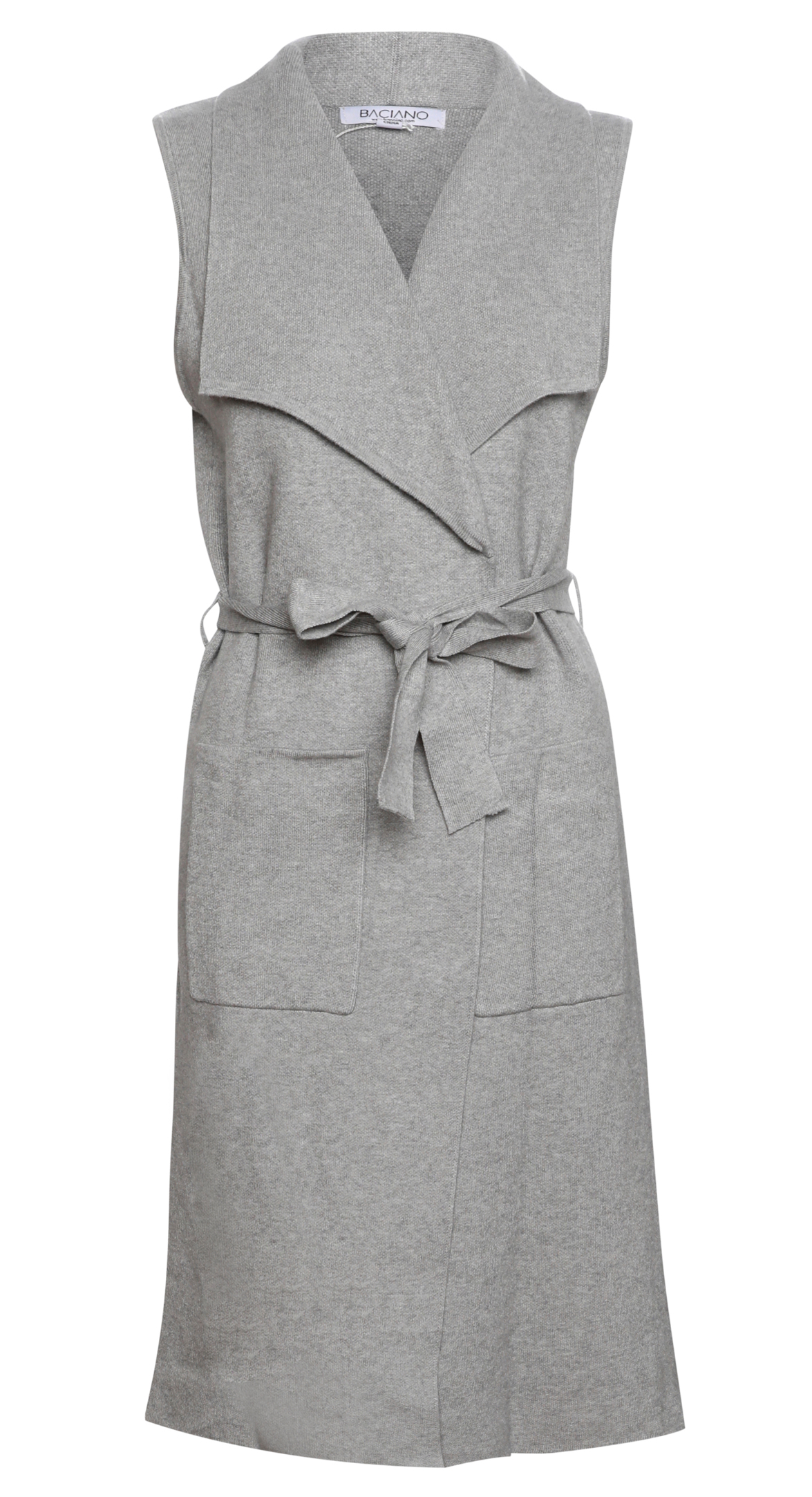 Open Front Long Vest Coat