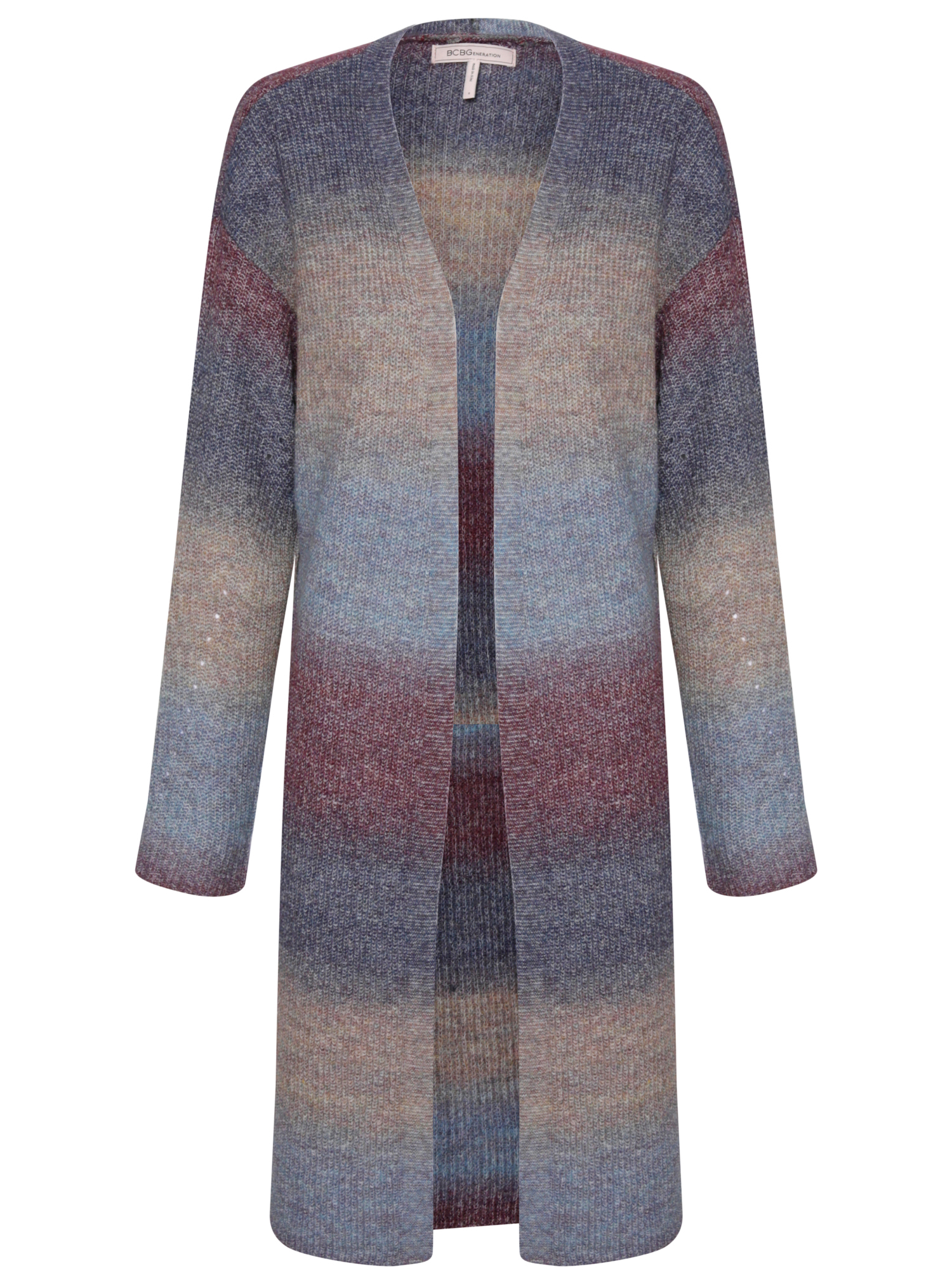 BCBGeneration Multi-Colored Open Front Cardigan