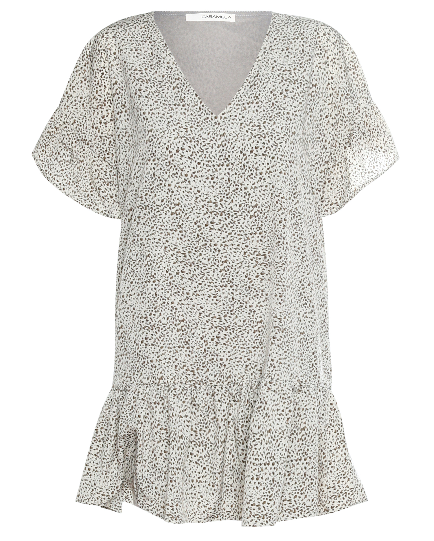 V-Neck Animal Print Dress