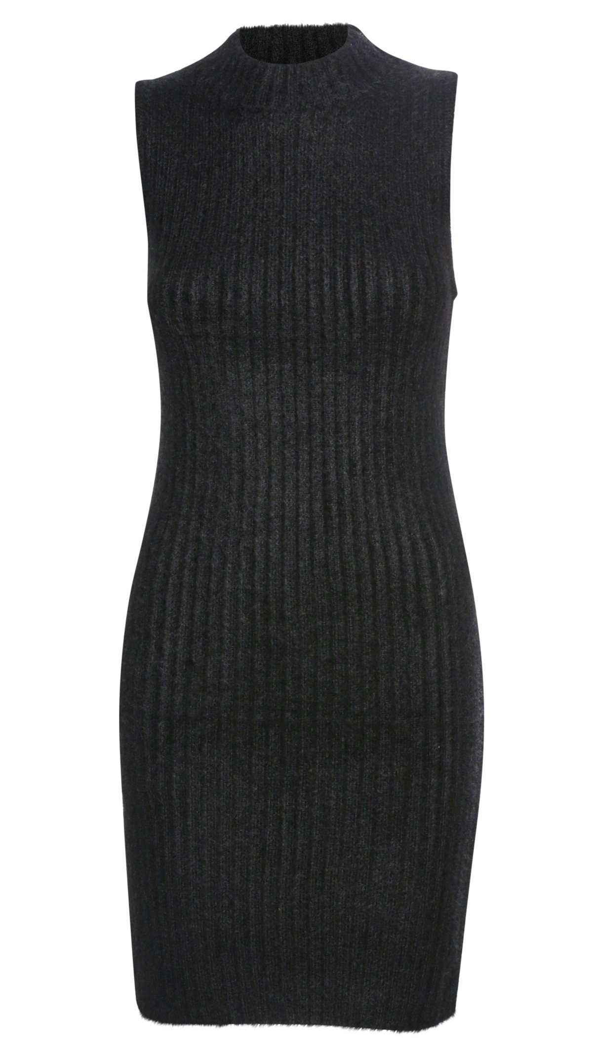 Mock Neck Sweater Dress in Black | DAILYLOOK