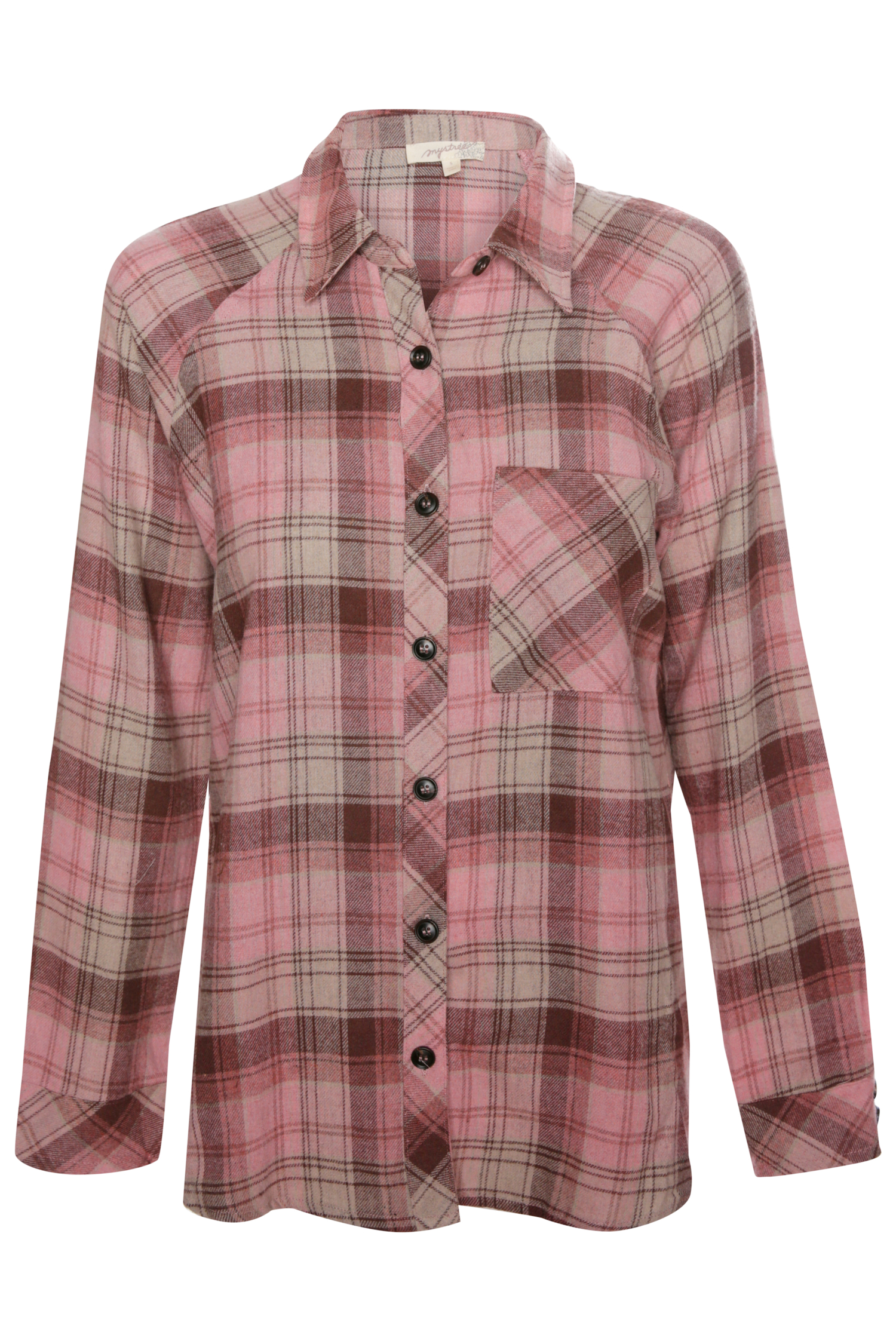 Button Front Plaid Shirt