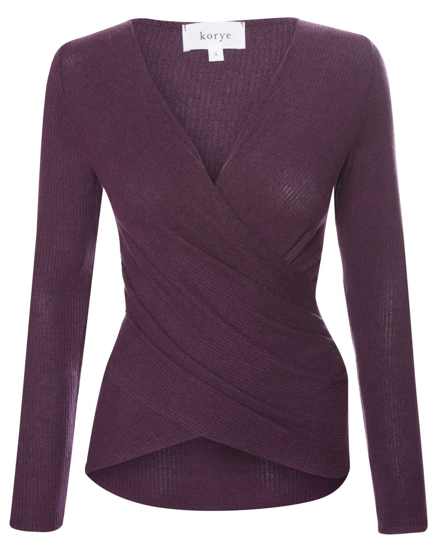 Wrap Brushed Ribbed Top