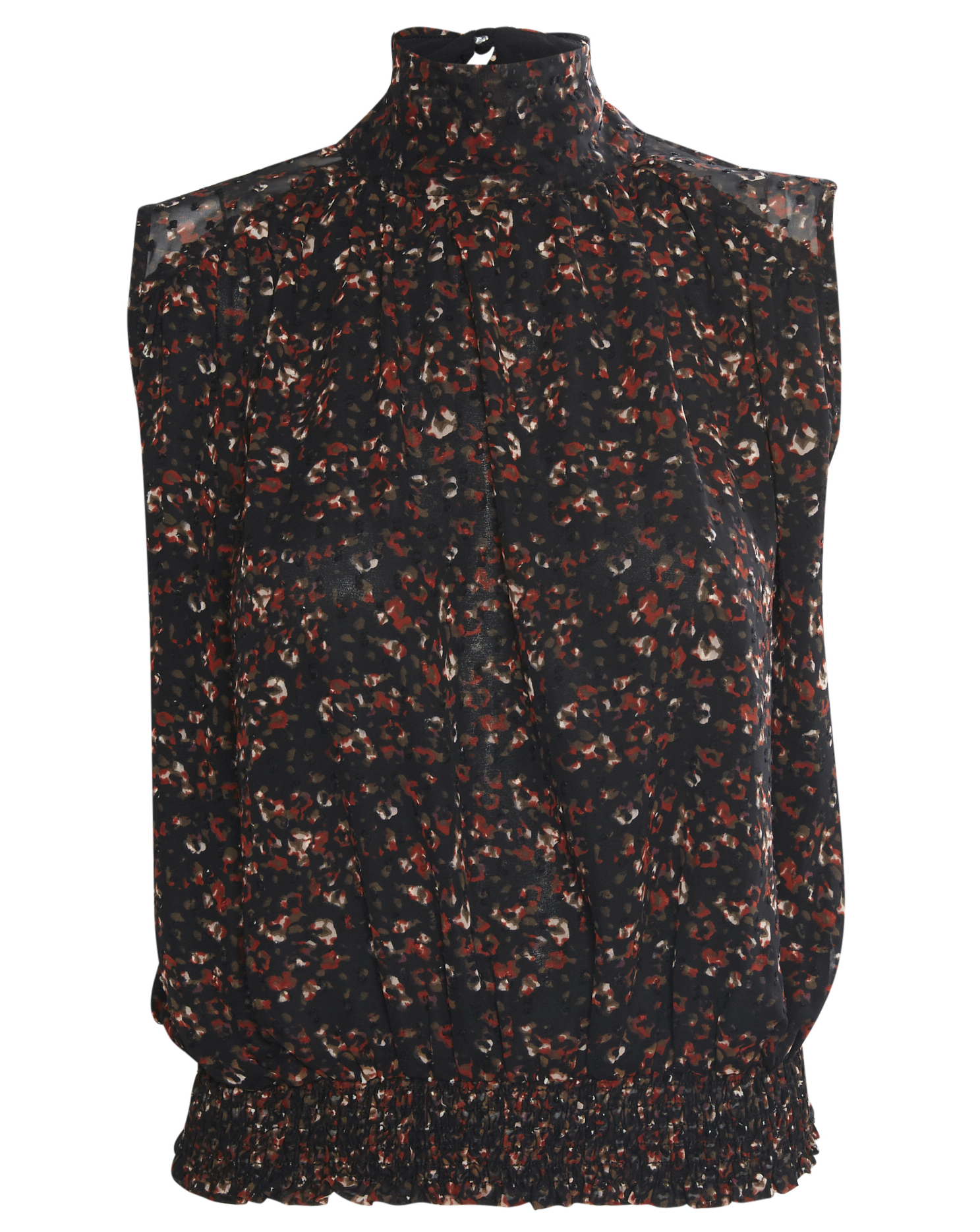 Veronica M Mock Neck Sleeveless Top