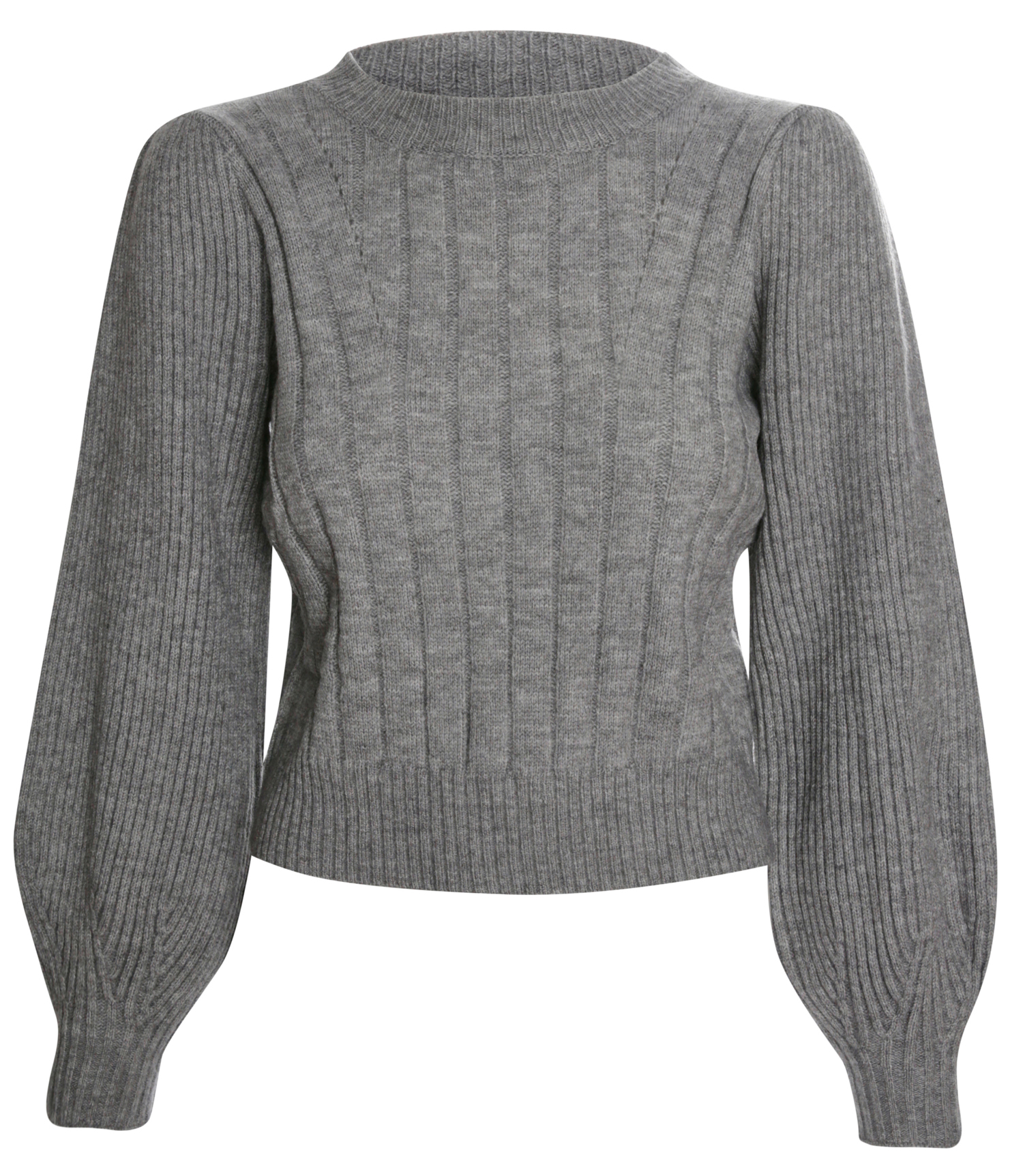 Cropped Puff Sleeve Sweater