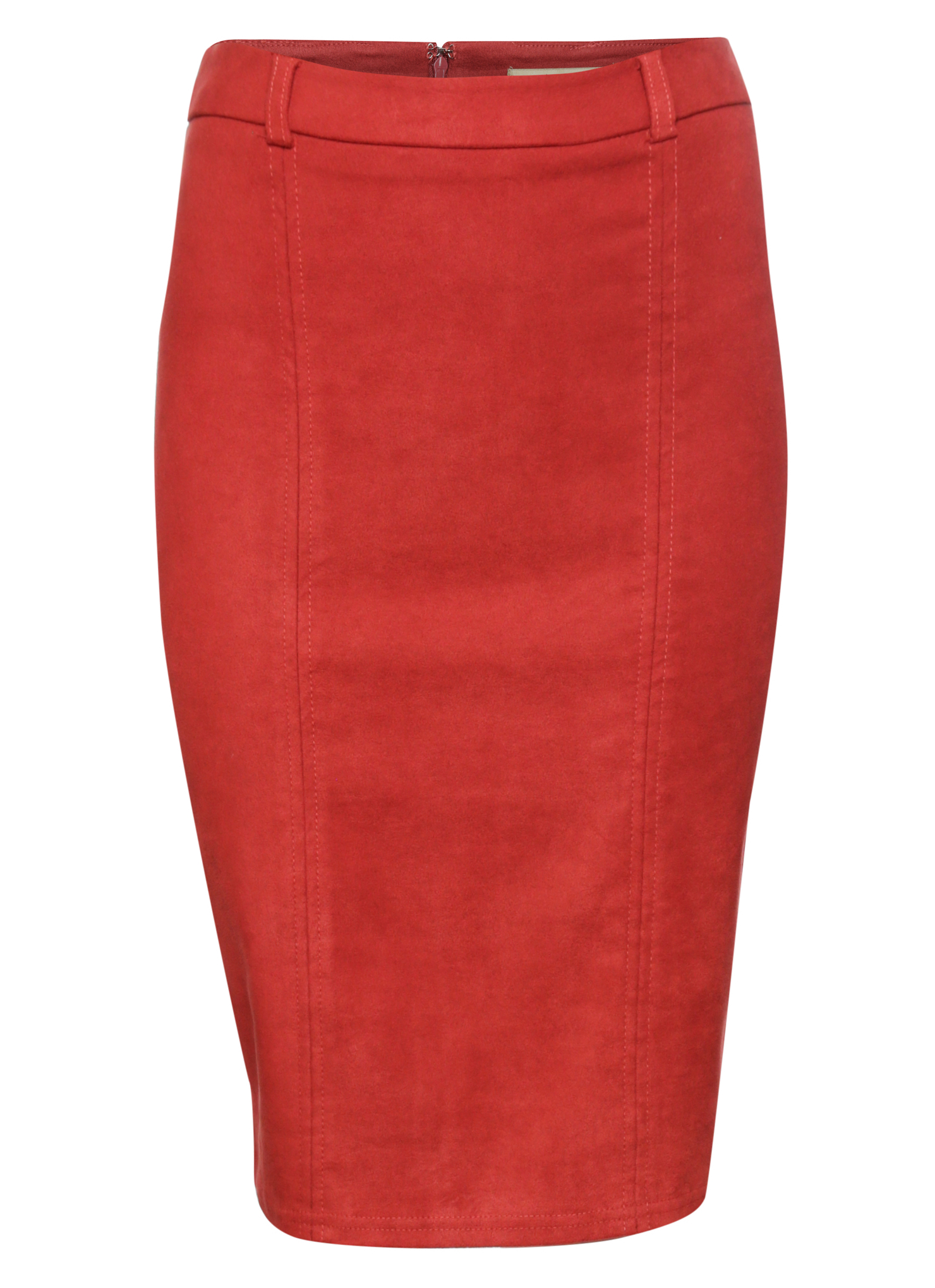 Suede Pencil Skirt