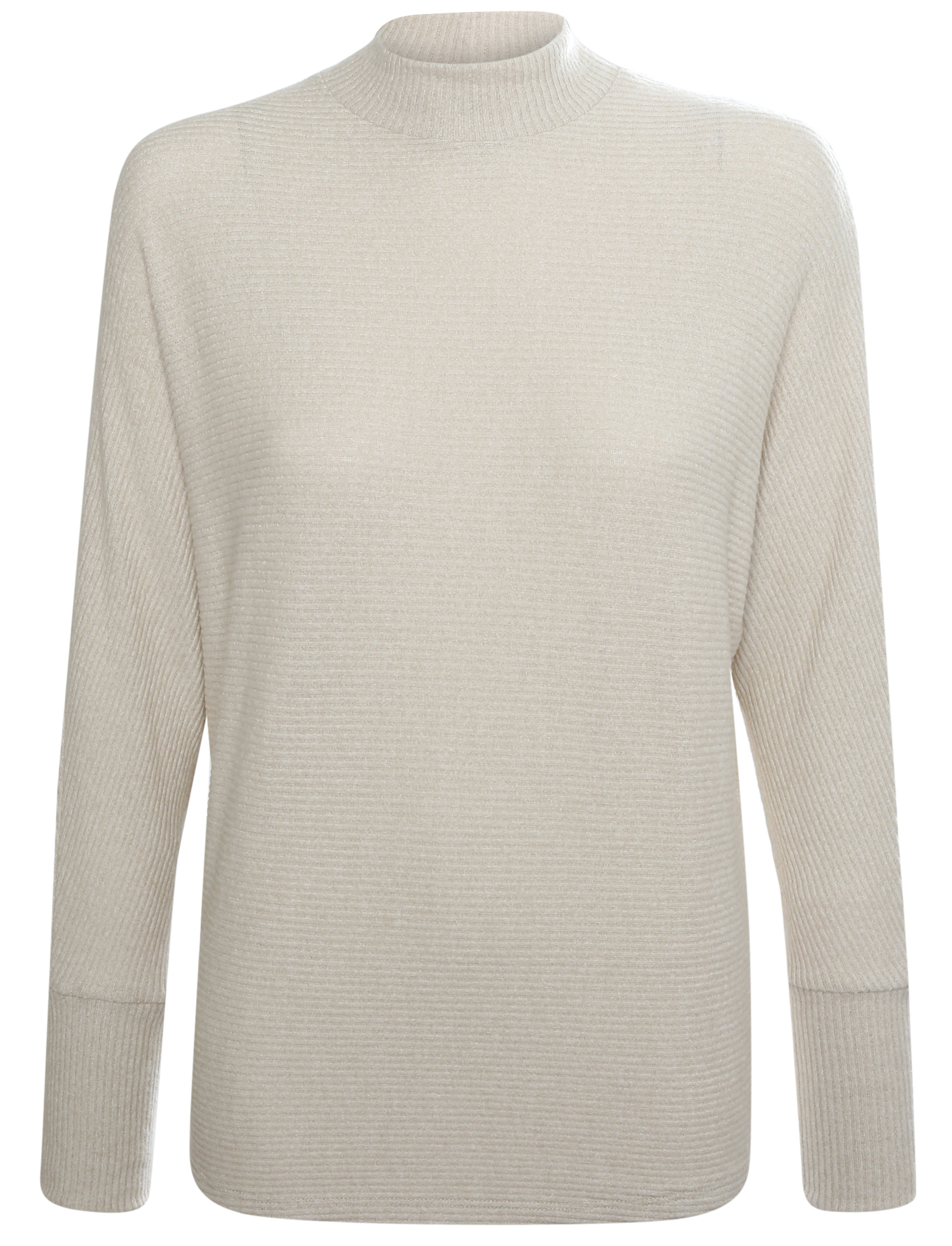 Mock Neck Brushed Ribbed Top