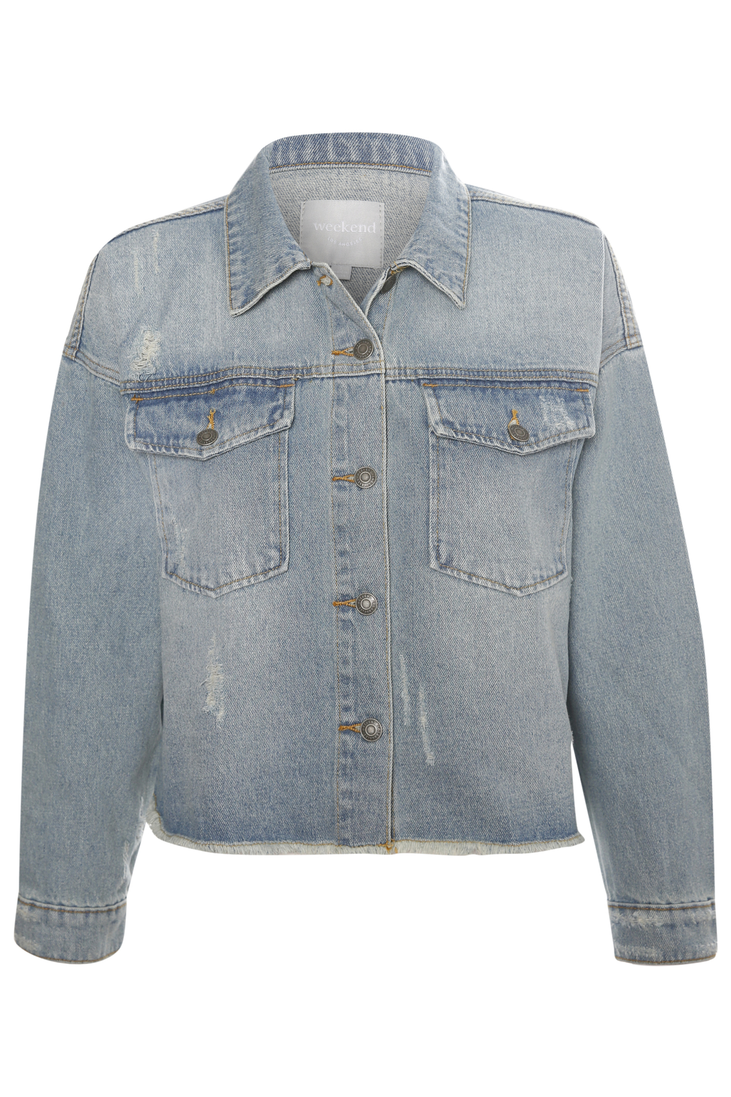 Thread & Supply Frayed Hem Denim Jacket