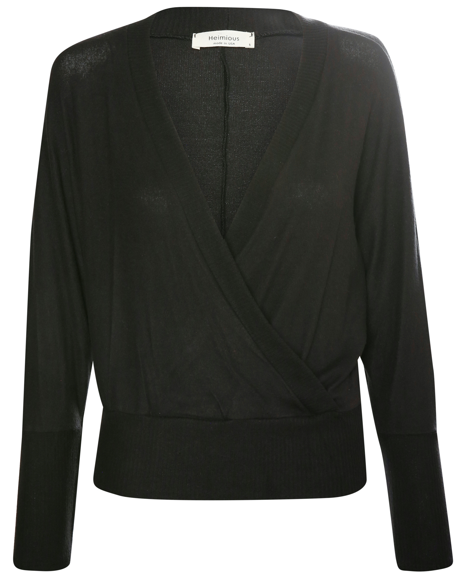 Surplice Brushed Knit Top