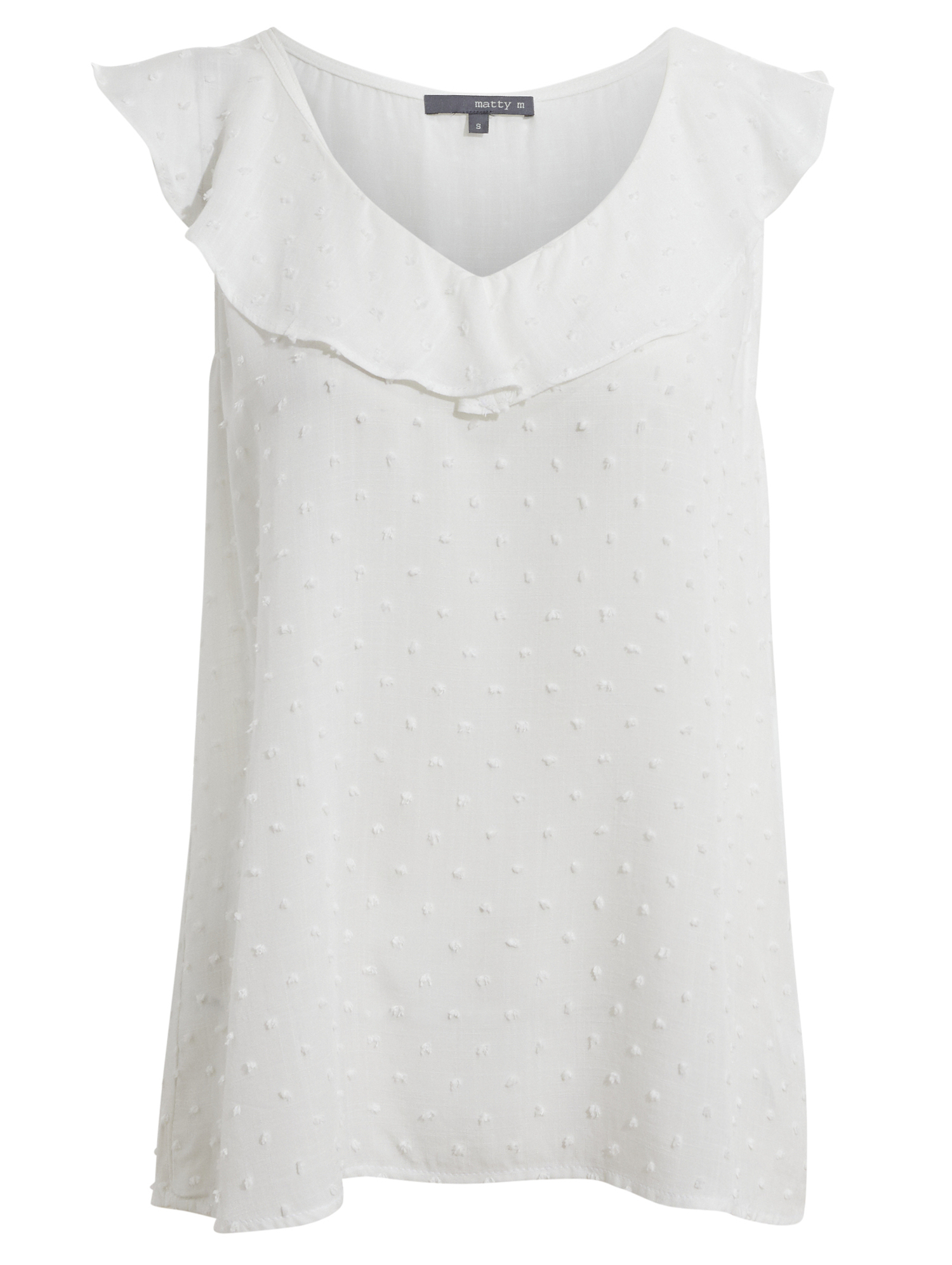 V-Neck Swiss Dot Top