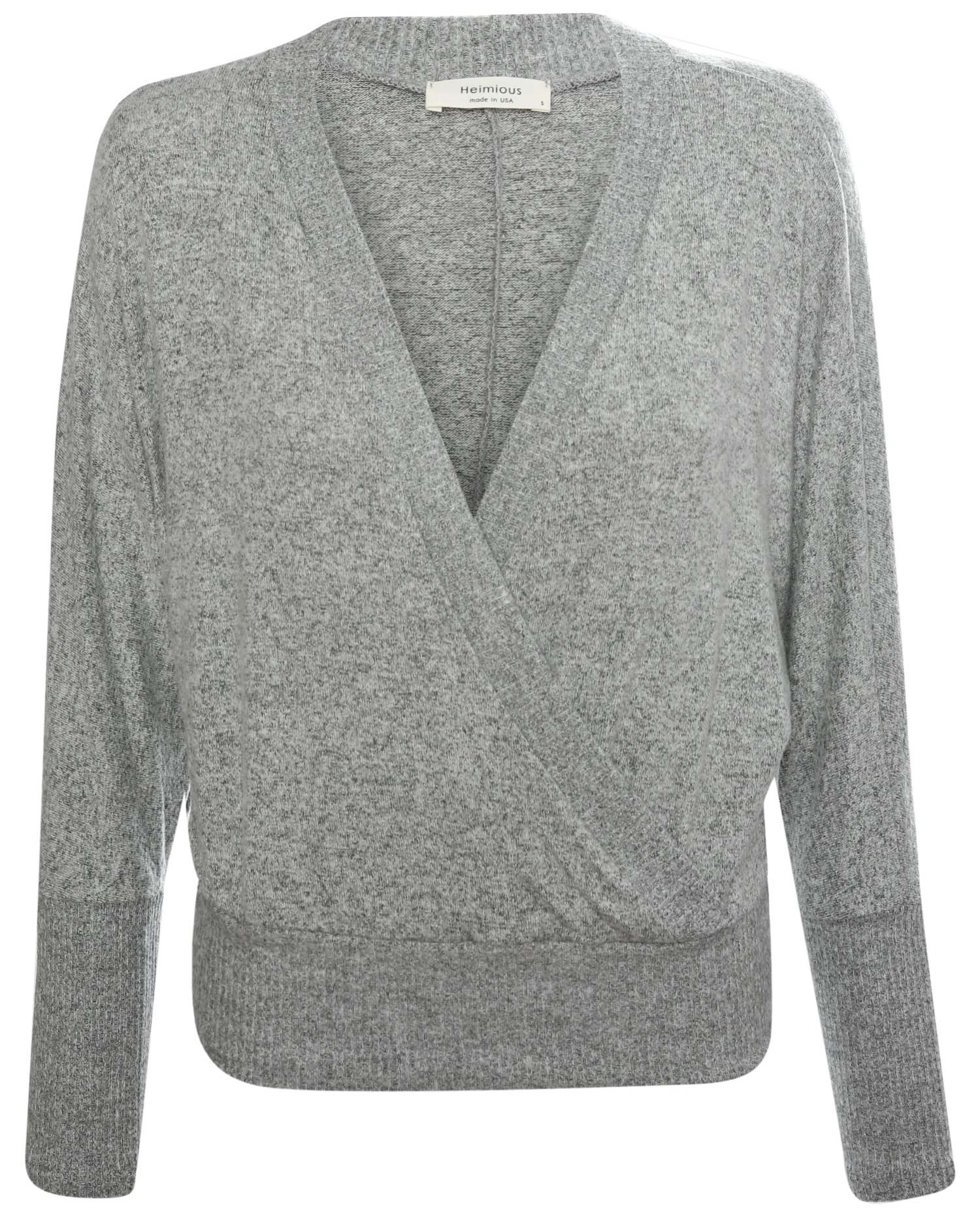 Surplice Brushed Knit Top