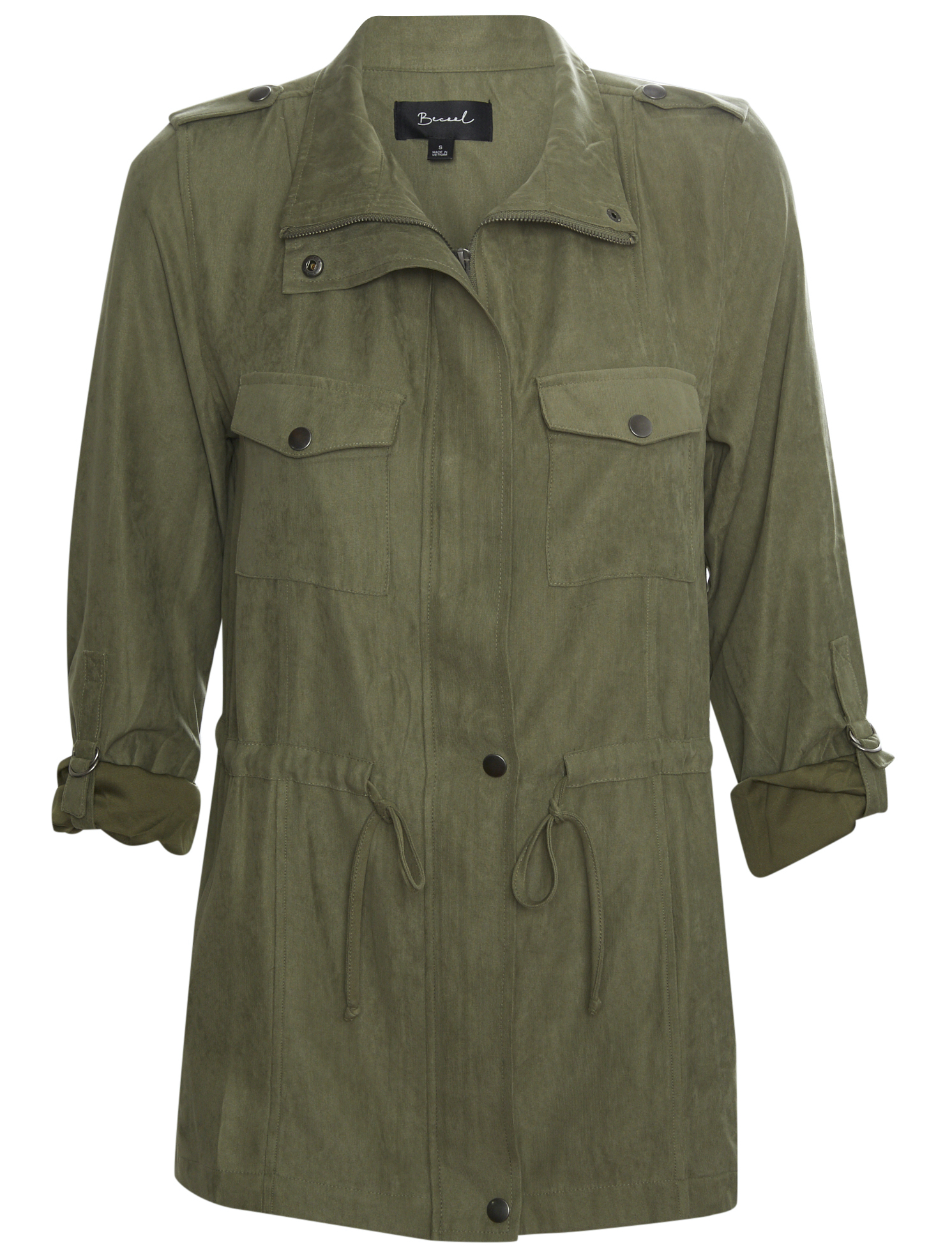 Peach Skin Long Utility Jacket