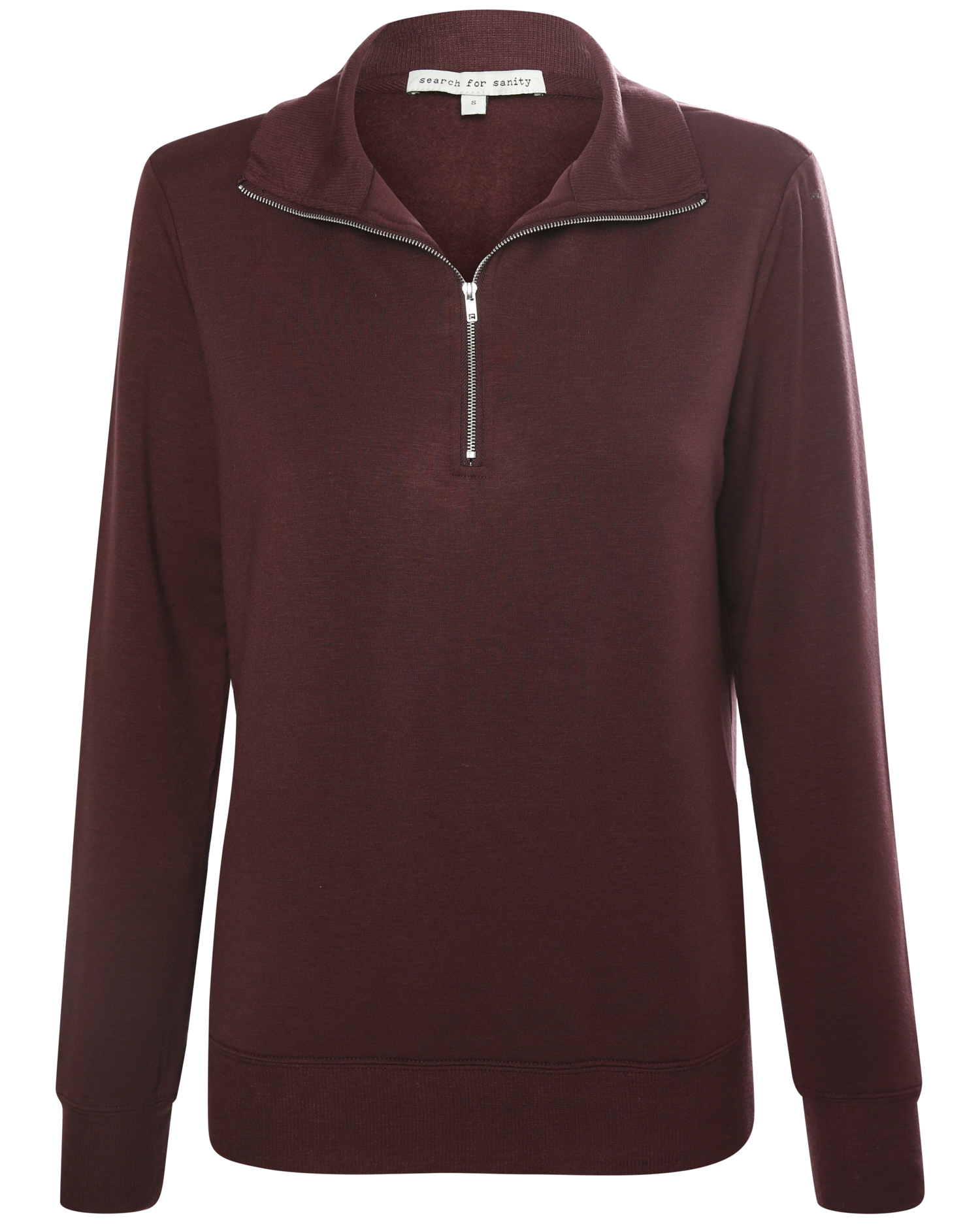 Super Soft Half Zip Rib Collar Sweatshirt