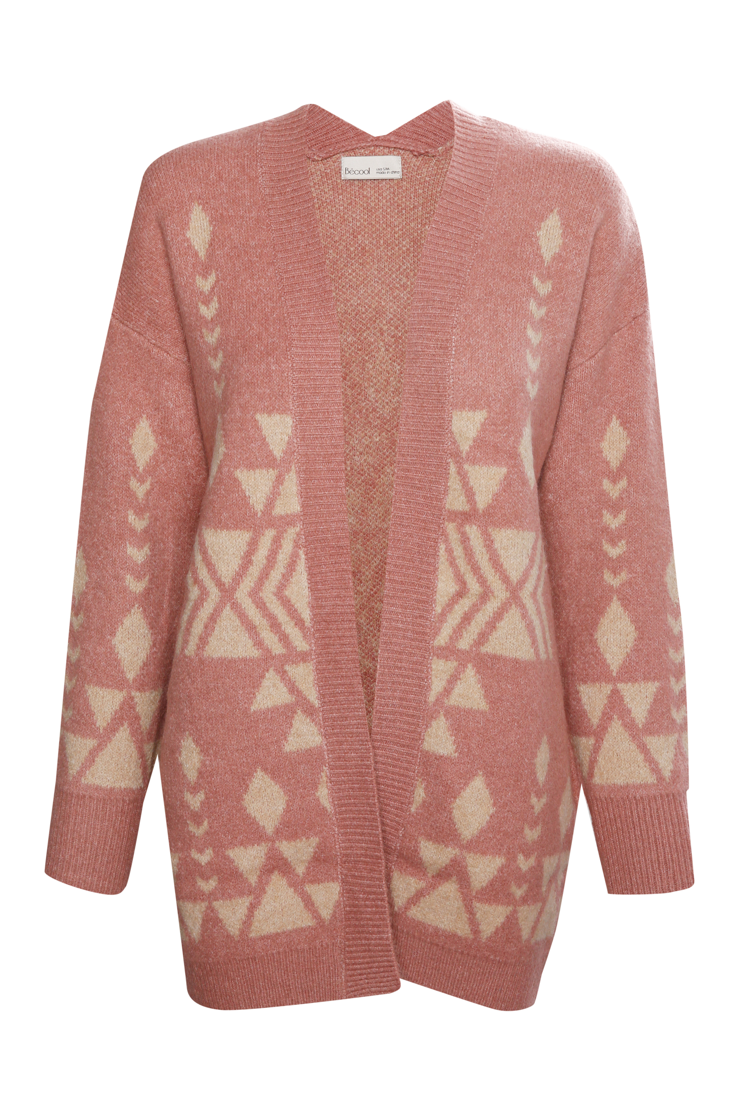 Geometric Print Cardigan