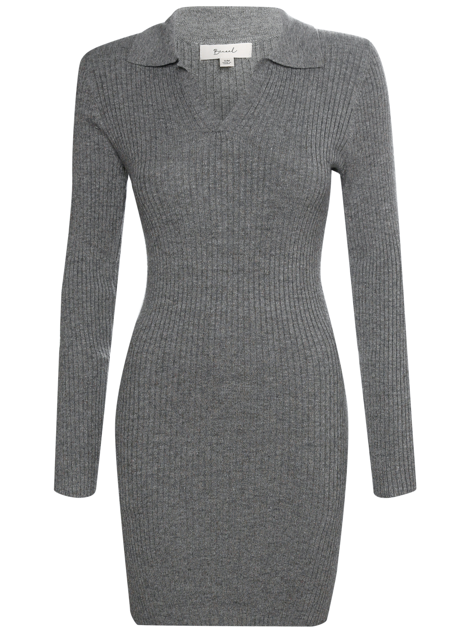 Ribbed Polo Sweater Dress